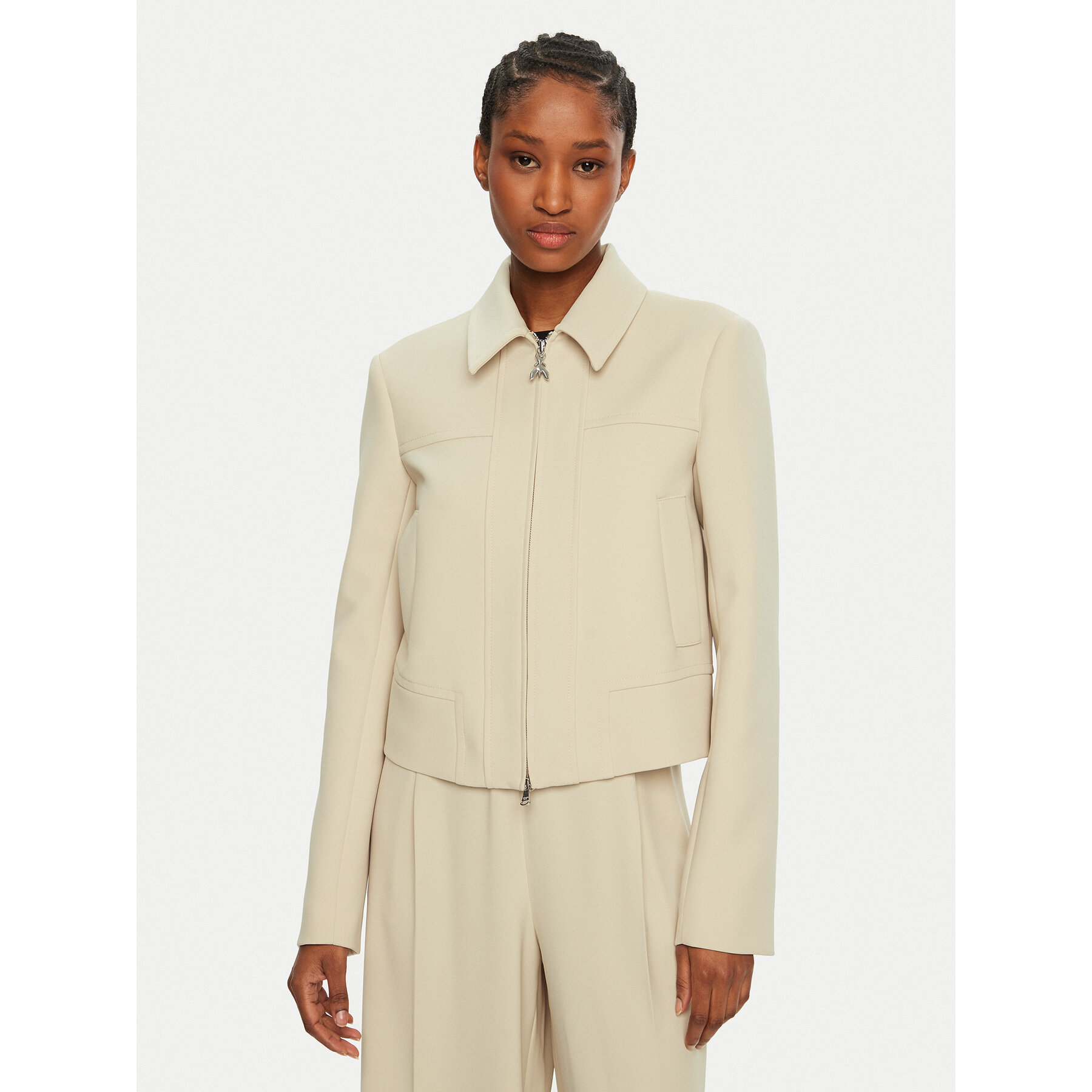 Patrizia Pepe Marynarka 8O0171/A545-B814 Beżowy Regular Fit