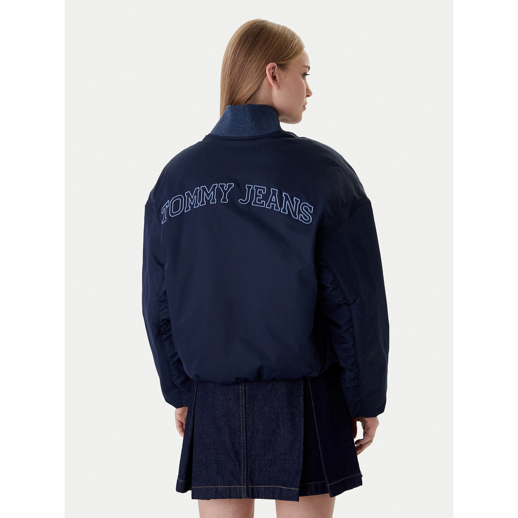 Tommy Jeans Kurtka bomber Varsity DW0DW22044 Granatowy Relaxed Fit