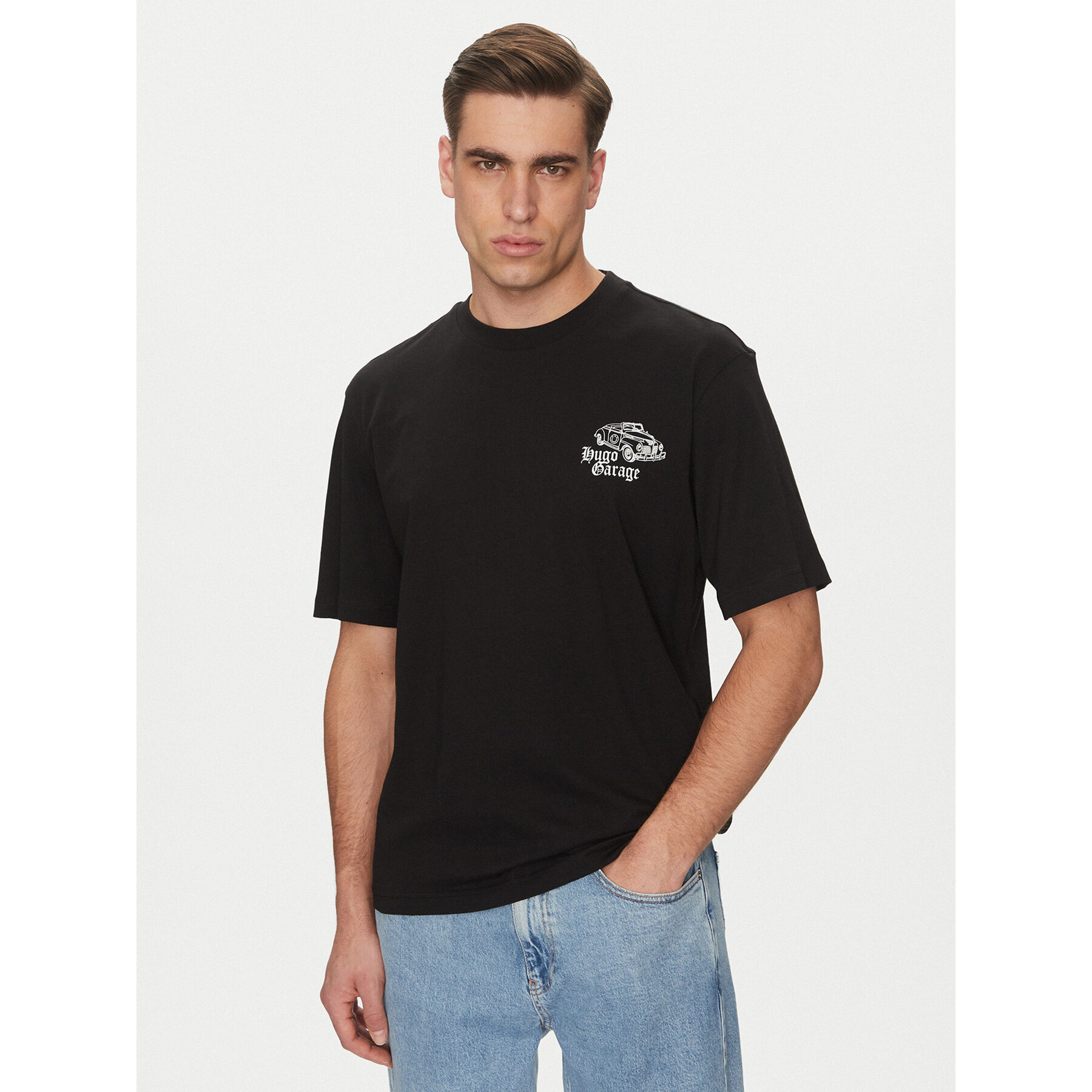 HUGO T-Shirt Natopu 50536104 Czarny Regular Fit