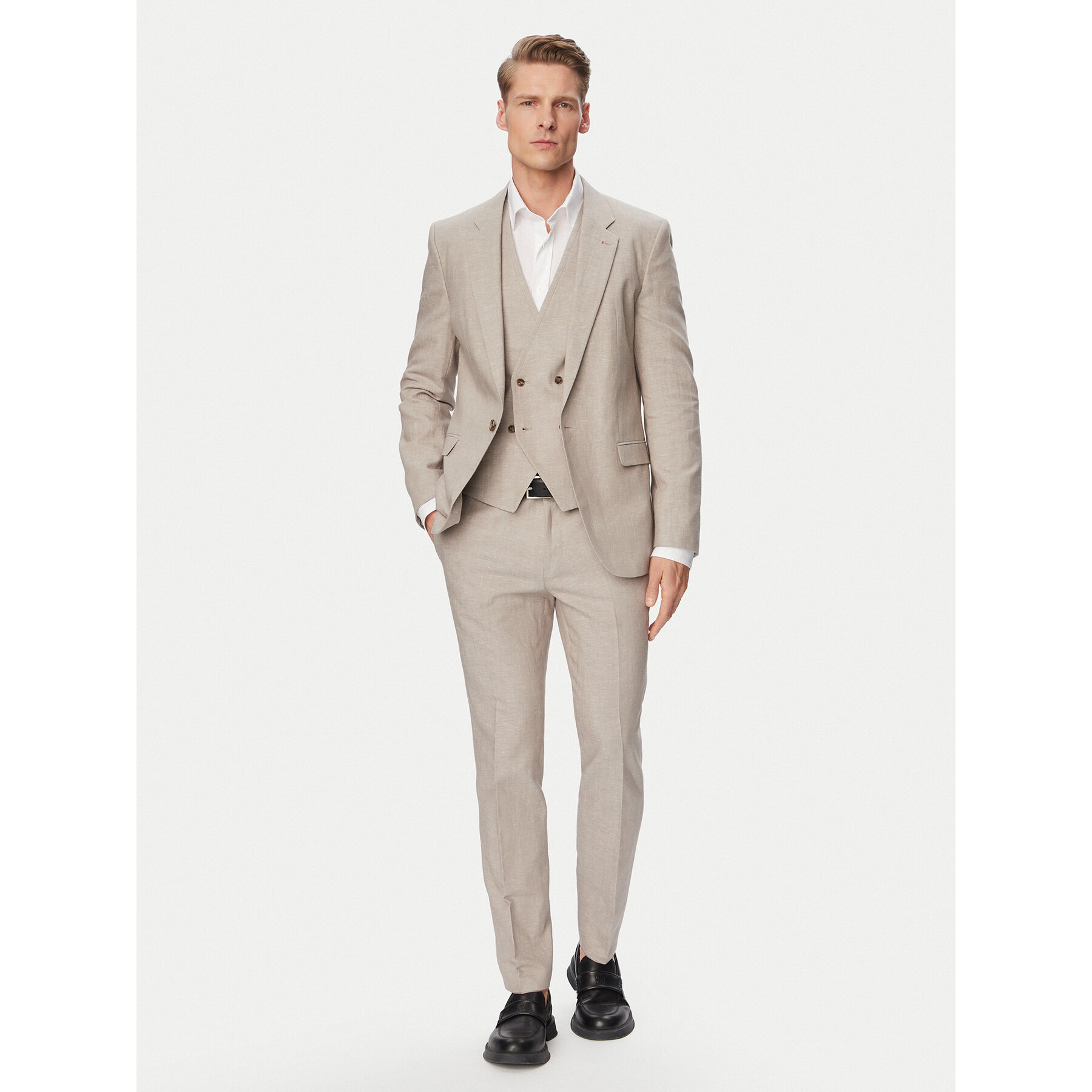 HUGO Garnitur Arti/Hesten242V1X 50559671 Beżowy Extra Slim Fit