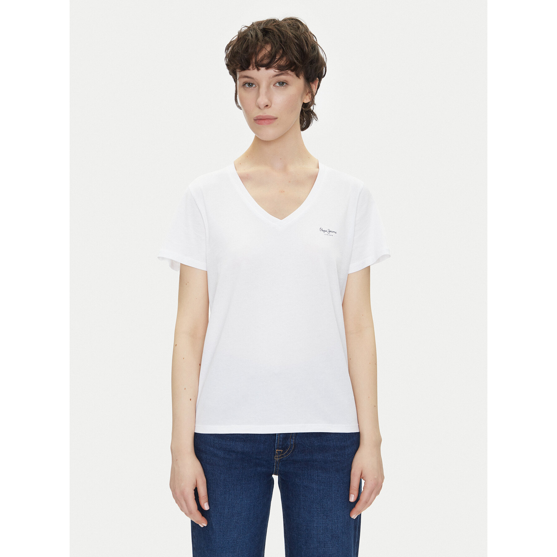 Pepe Jeans T-Shirt Macy PL506051 Biały Regular Fit