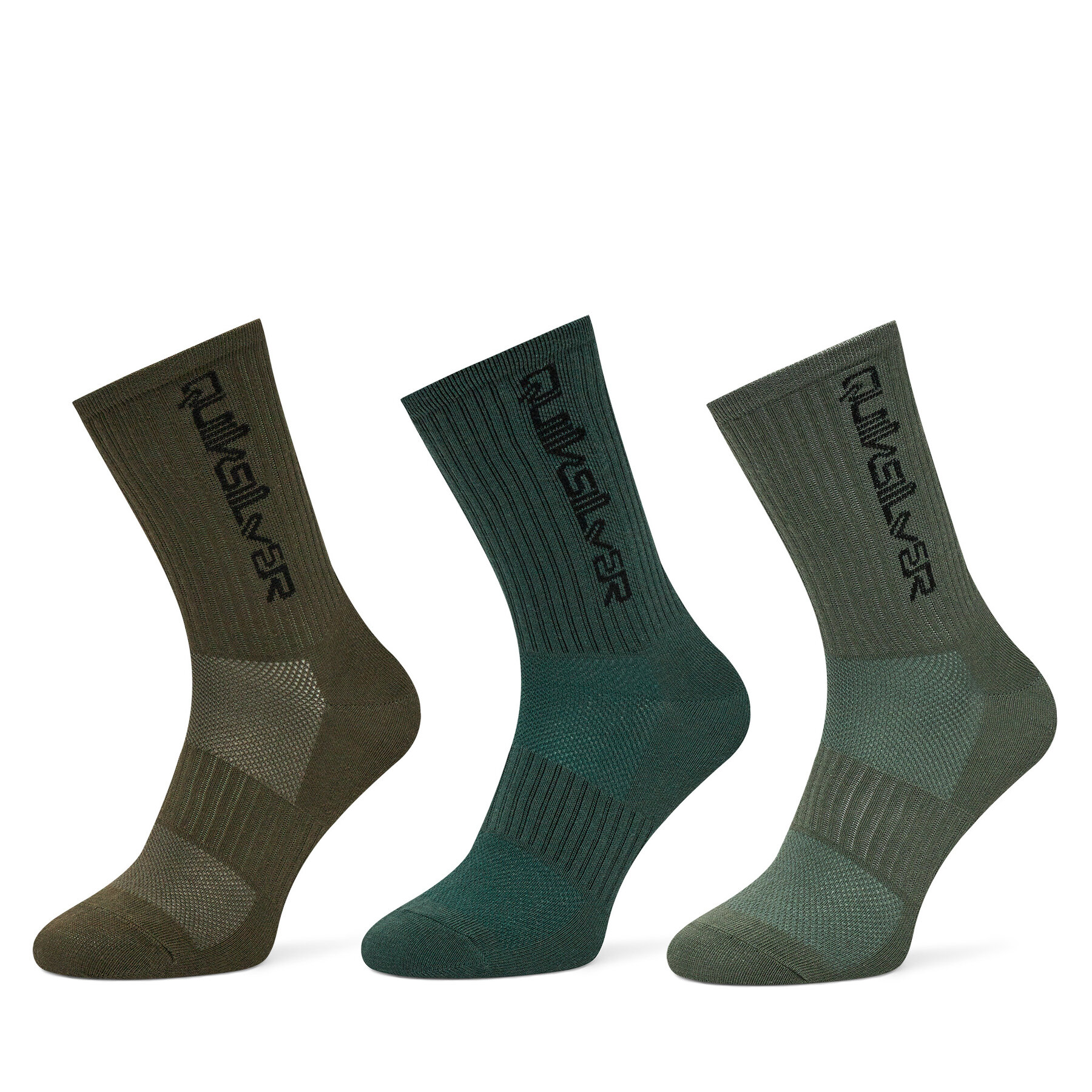 Quiksilver Skarpety długie AS_QUIKSILVER_100W_SS25 (3-PACK) Khaki