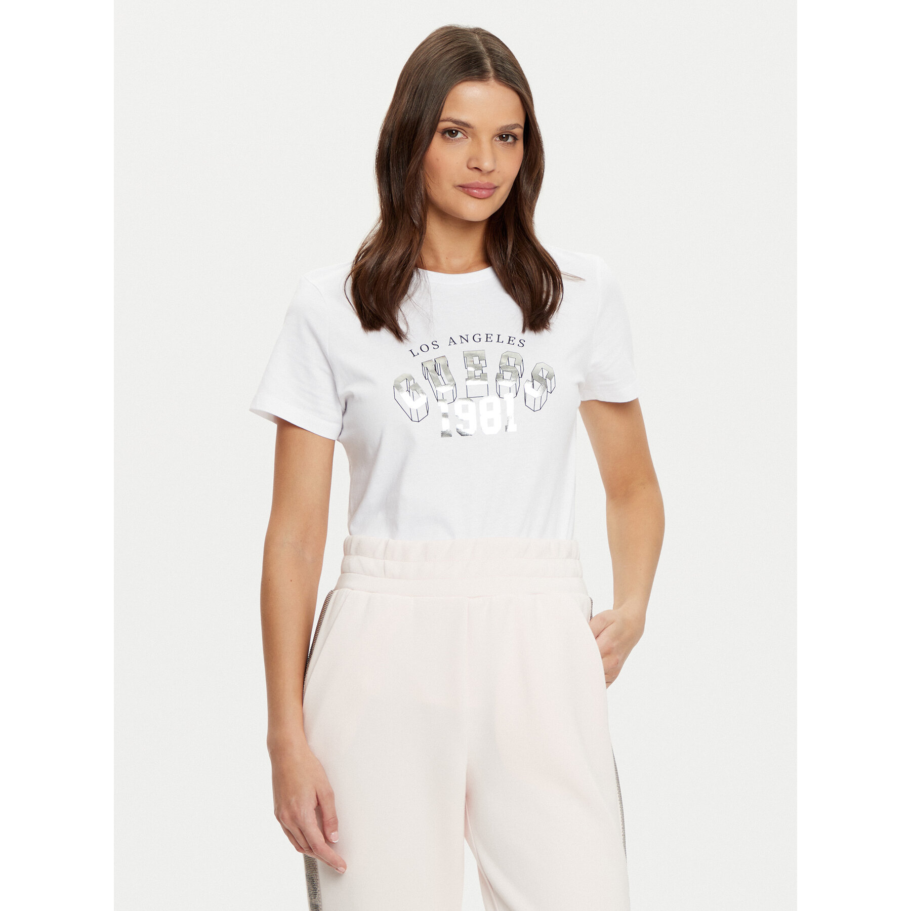 Guess T-Shirt V5RI06 I3Z14 Biały Regular Fit