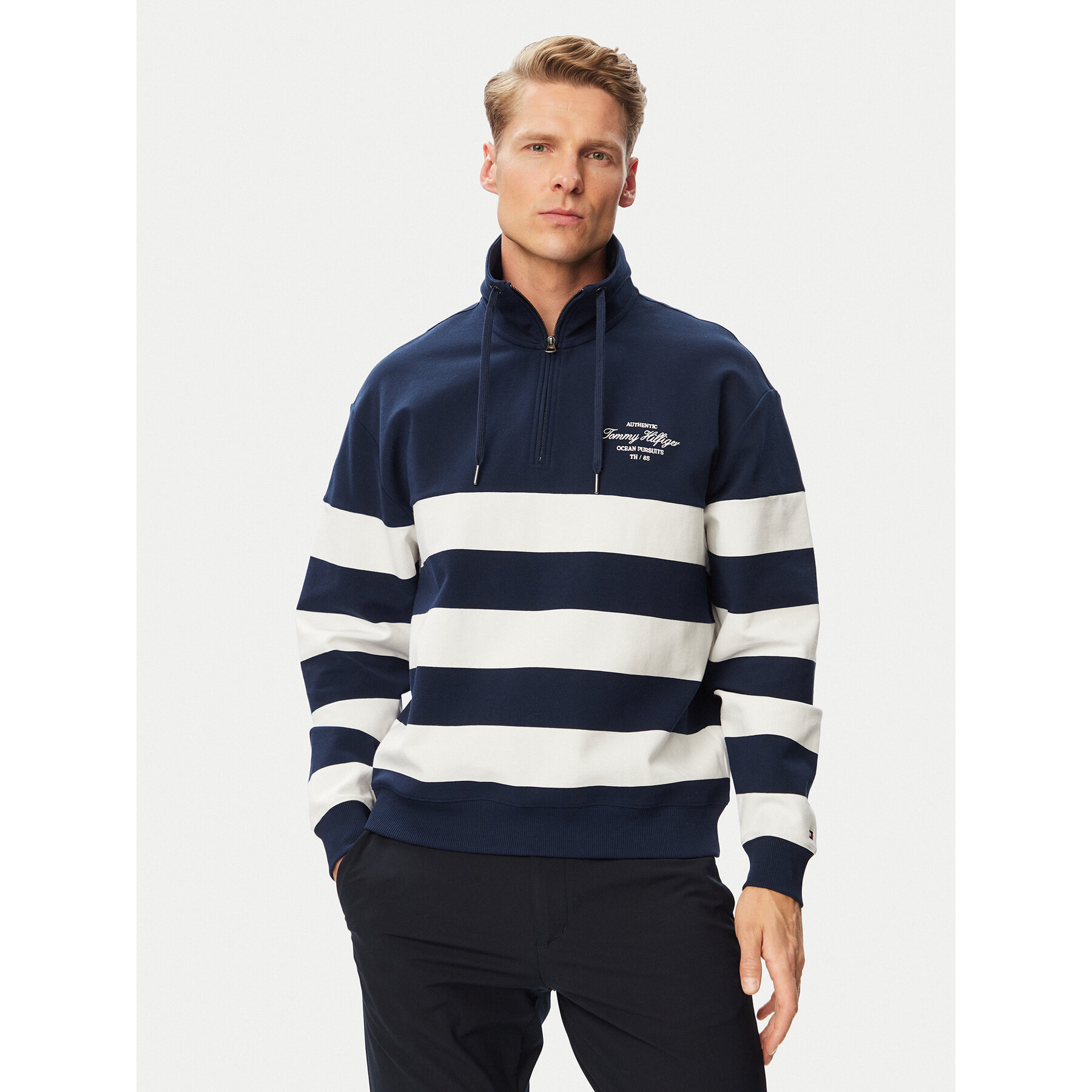 Tommy Hilfiger Bluza Nautical MW0MW43190 Granatowy Regular Fit