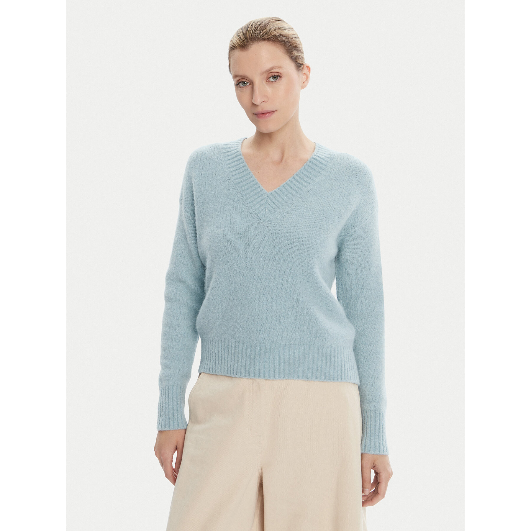 Weekend Max Mara Sweter Visista 2525366122 Błękitny Regular Fit