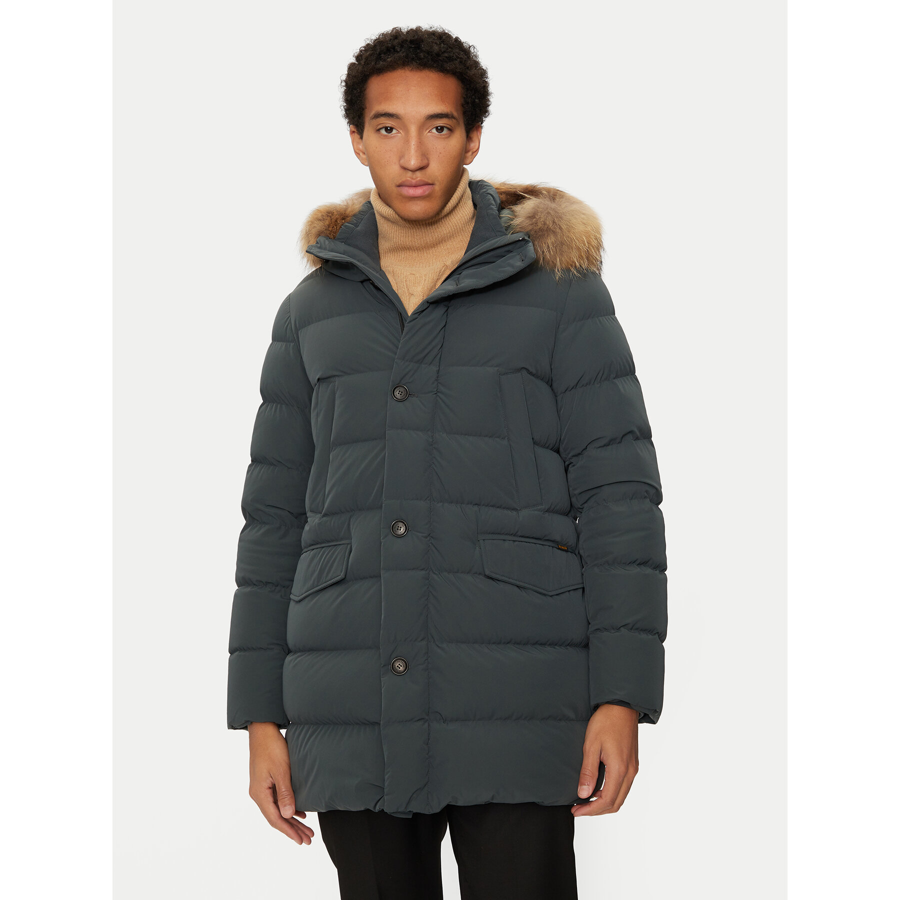 Hetregó Kurtka puchowa Parker 8N436M Zielony Regular Fit