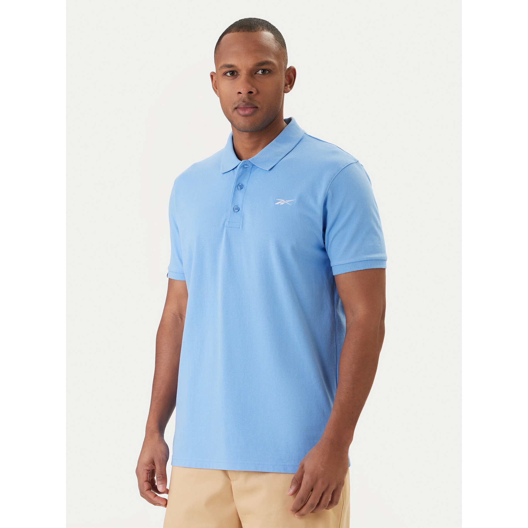 Reebok Polo Breen RK25562CCM Błękitny Regular Fit