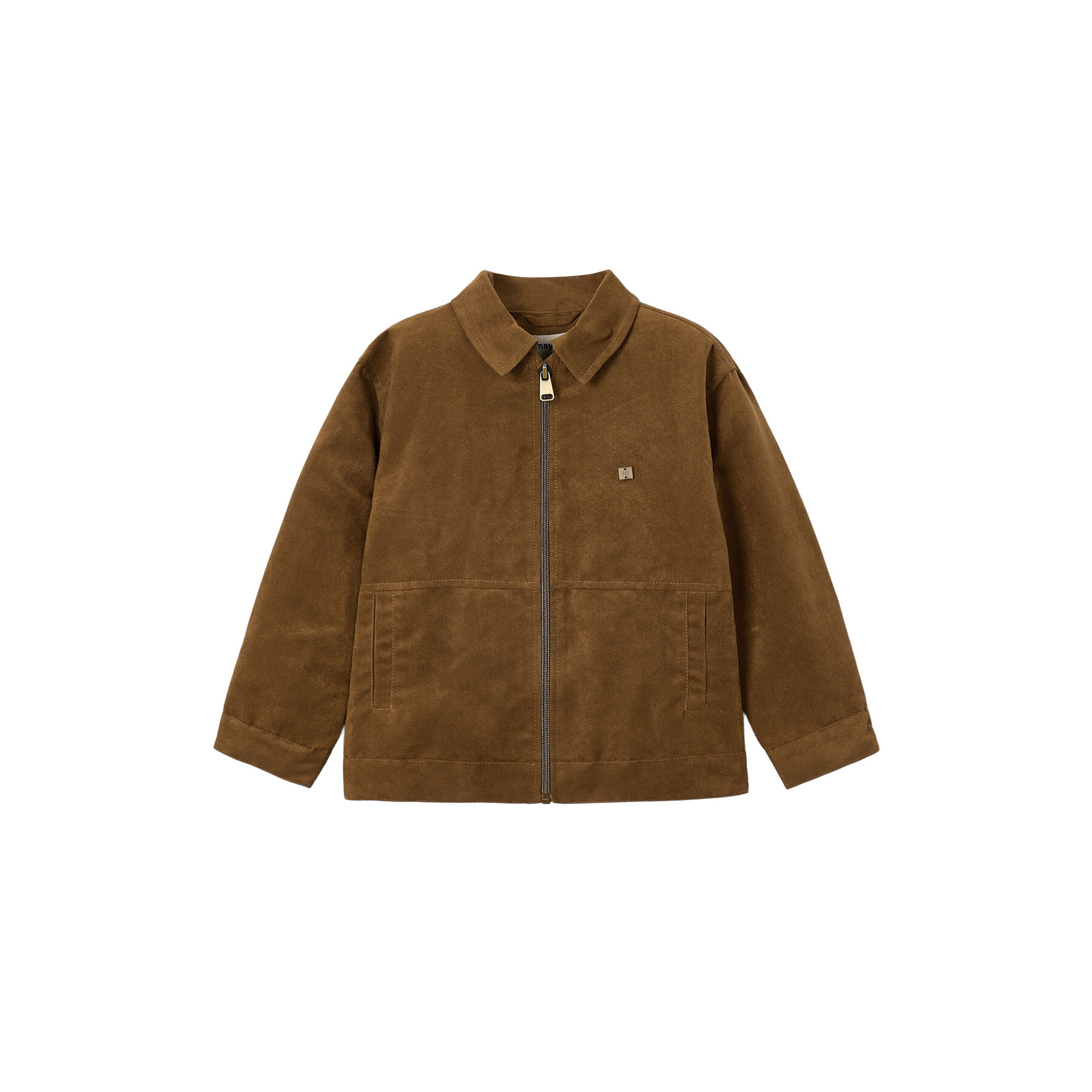Mayoral Kurtka z imitacji skóry 3438 Brązowy Regular Fit