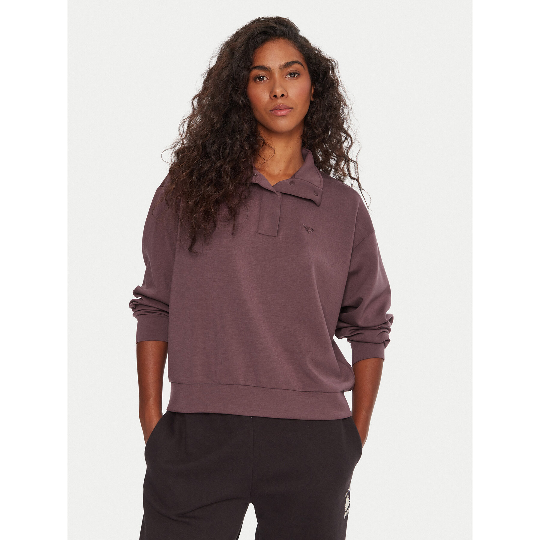 Roxy Bluza Rise & Vibe Sweet ERJFT05012 Fioletowy Relaxed Fit