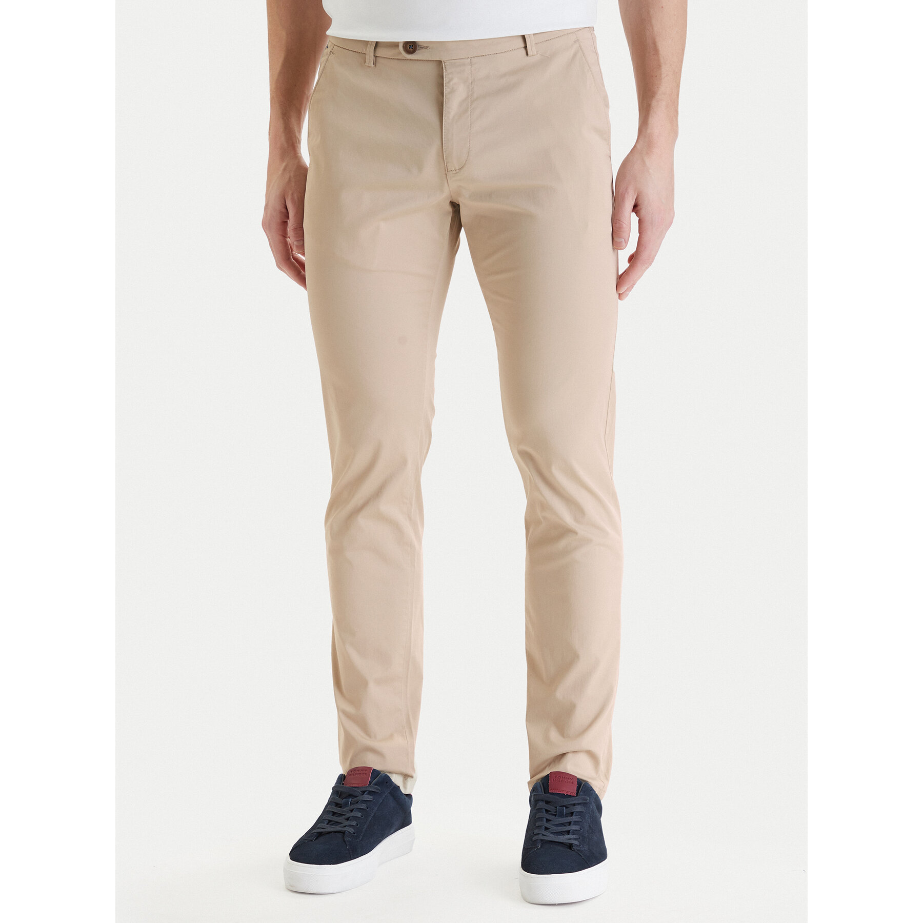 Bugatti Chinosy 4890-76301C Beżowy Slim Fit