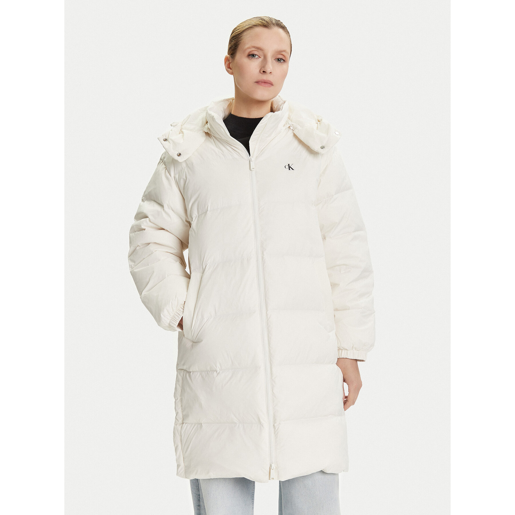 Calvin Klein Jeans Kurtka puchowa Essential LV047D502G Beżowy Regular Fit