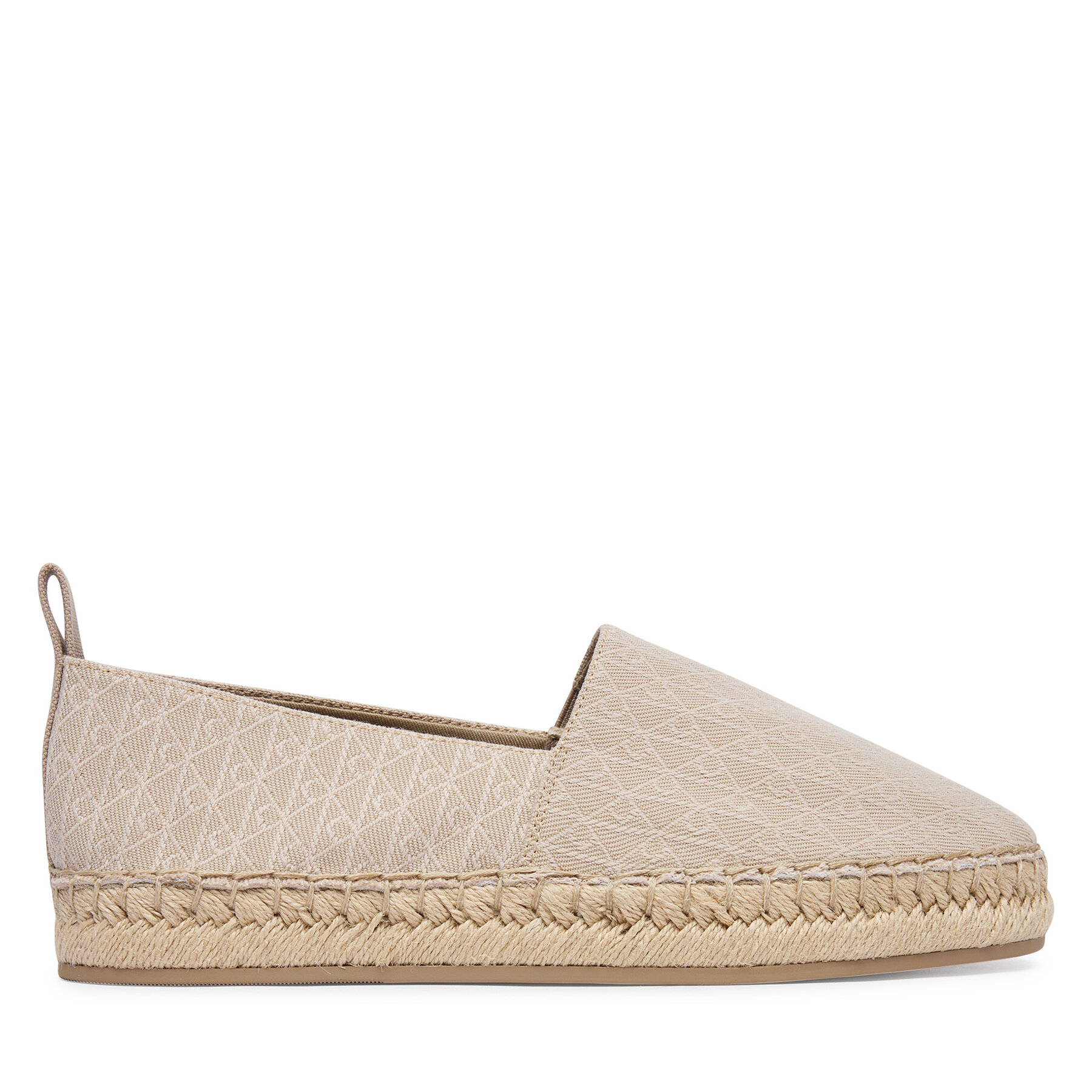 Calvin Klein Espadryle All Over CK HW0HW02933 Beżowy