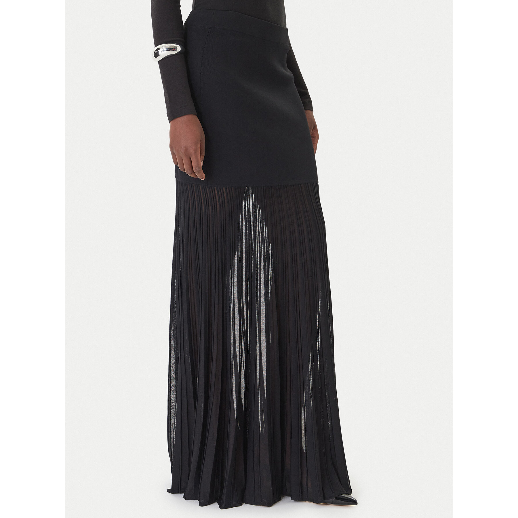 MICHAEL Michael Kors Spódnica maxi MS670LHBFD Czarny Slim Fit