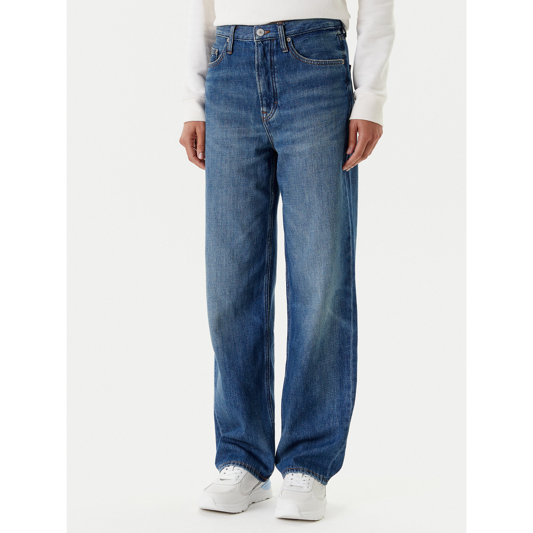 Tommy Jeans Jeansy Layla DW0DW20512 Granatowy Straight Fit