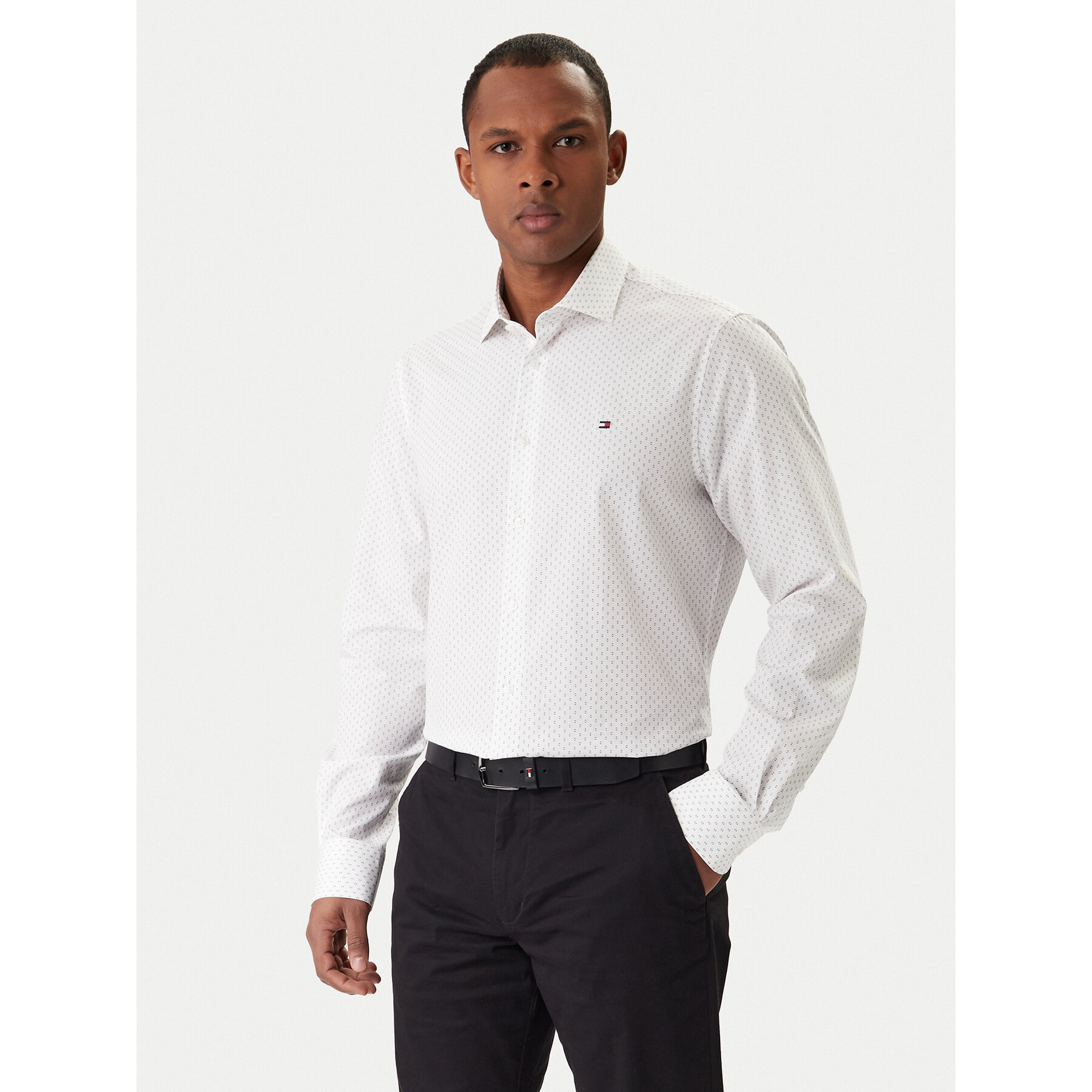 Tommy Hilfiger Koszula MW0MW41660 Biały Slim Fit