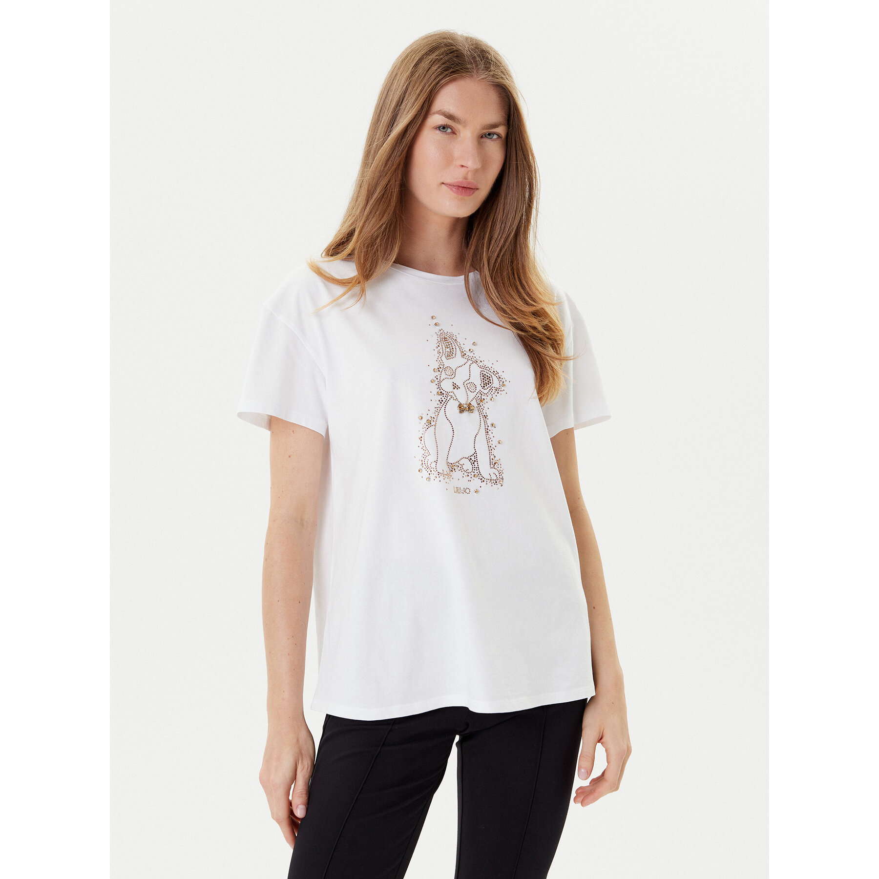 Liu Jo T-Shirt MF5412 JS923 Biały Regular Fit