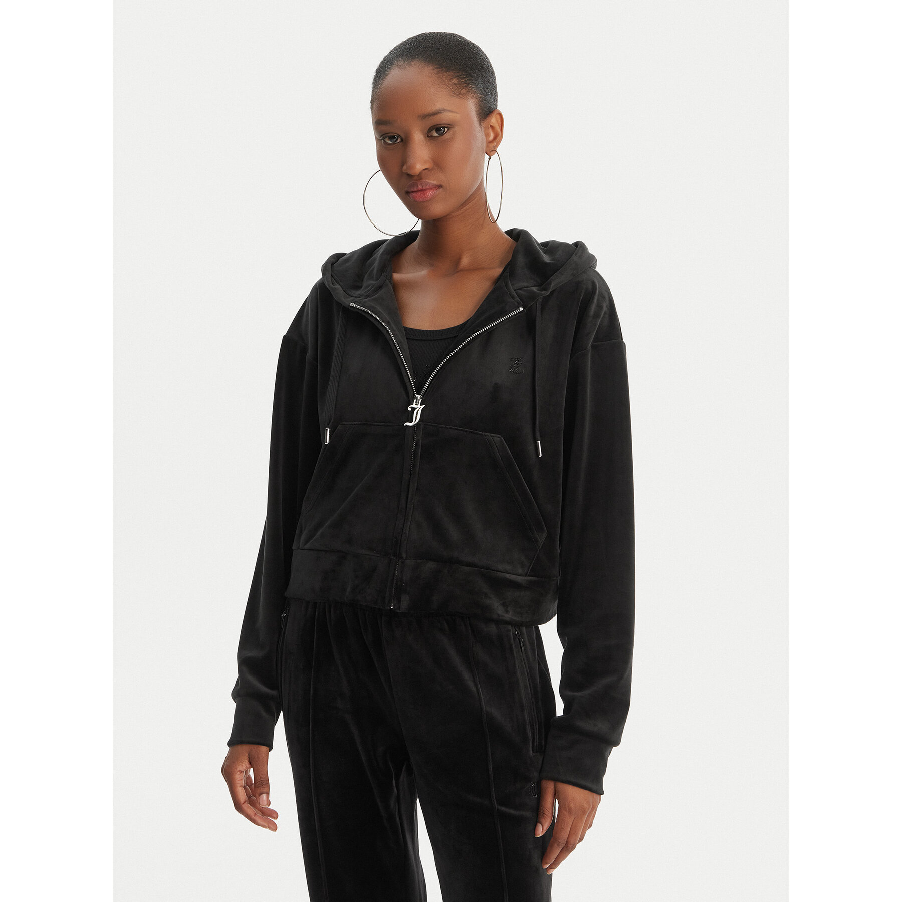 Juicy Couture Bluza Iccle JCWAS126304 Czarny Oversize