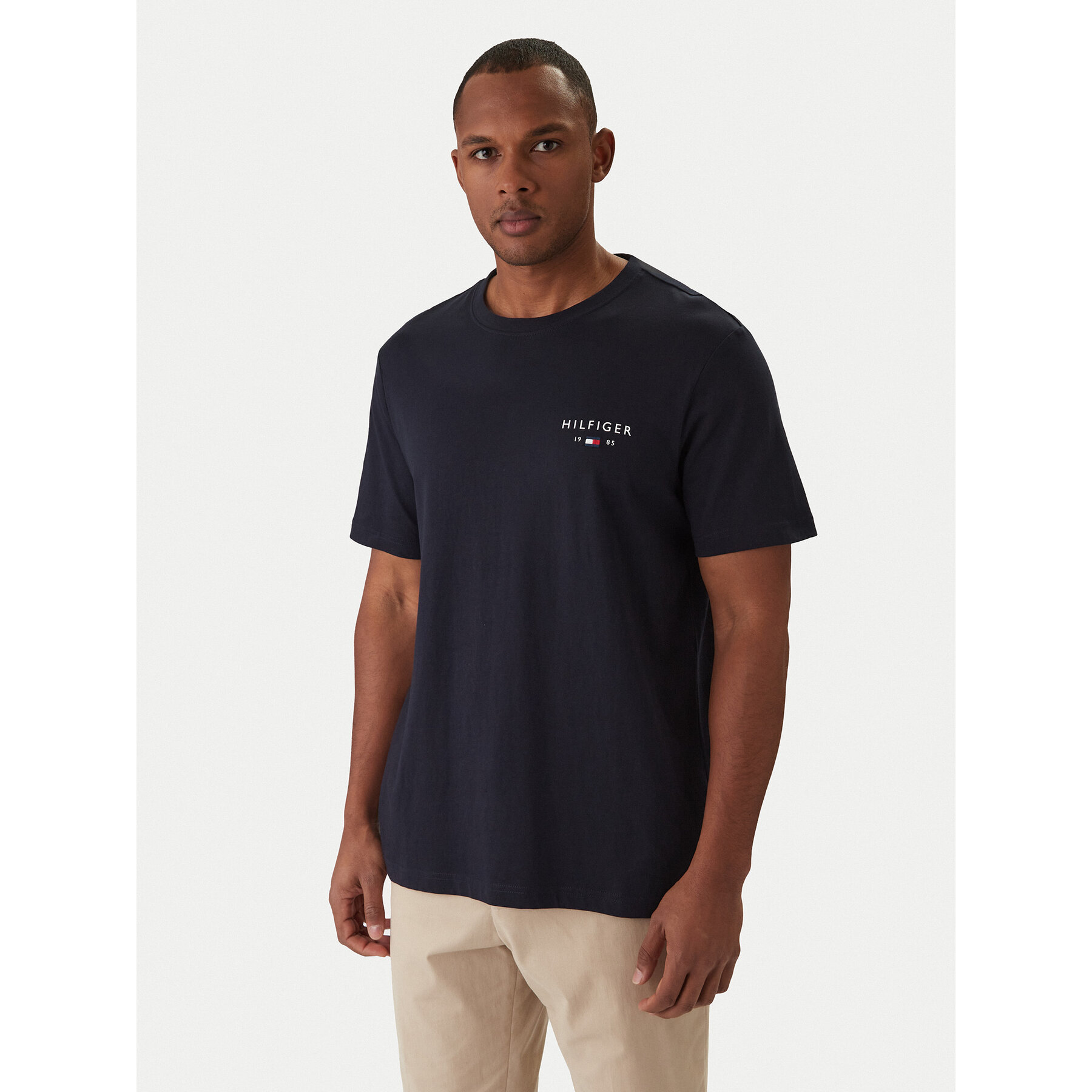 Tommy Hilfiger T-Shirt Brand Love MW0MW41456 Granatowy Regular Fit