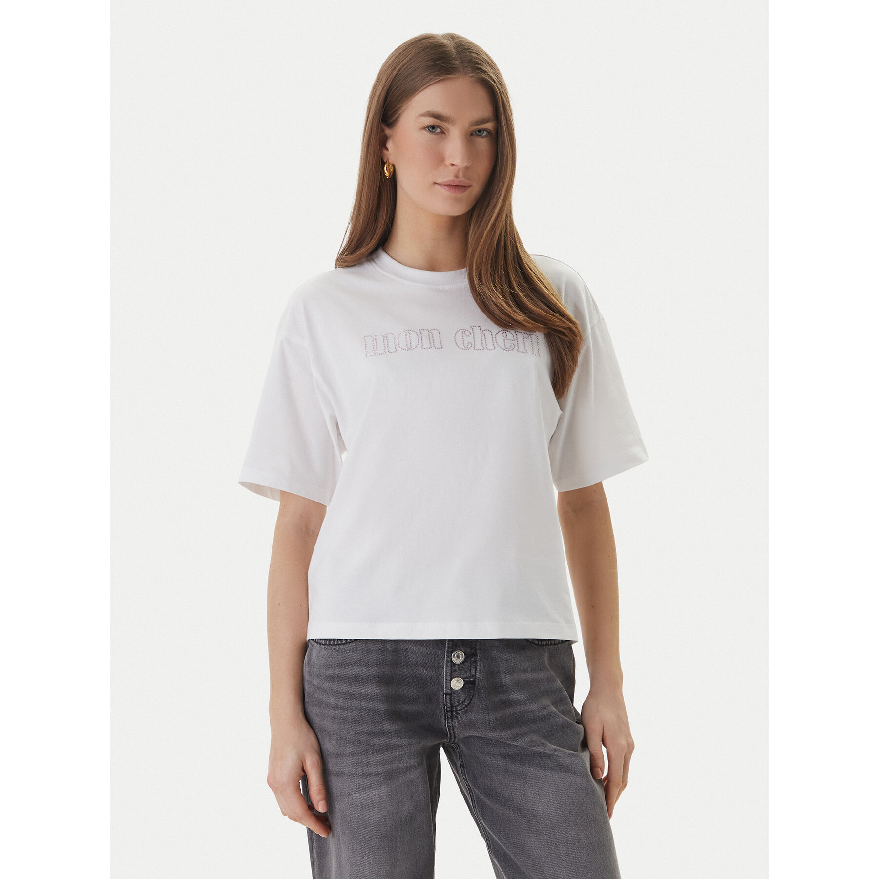 ONLY T-Shirt Rhine 15368901 Biały Boxy Fit