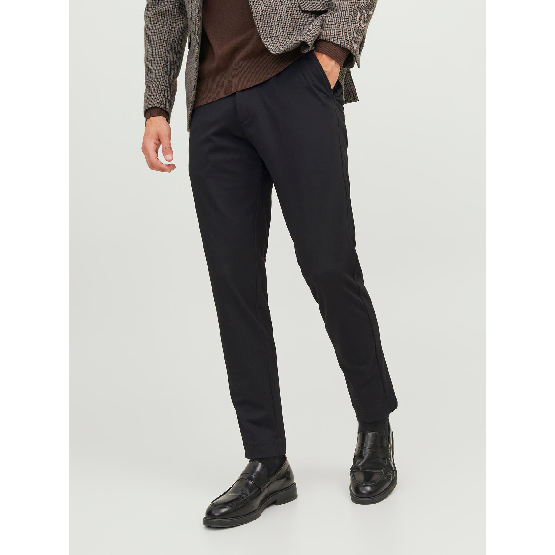 Jack & Jones Chinosy Marco 12237523 Czarny Slim Fit