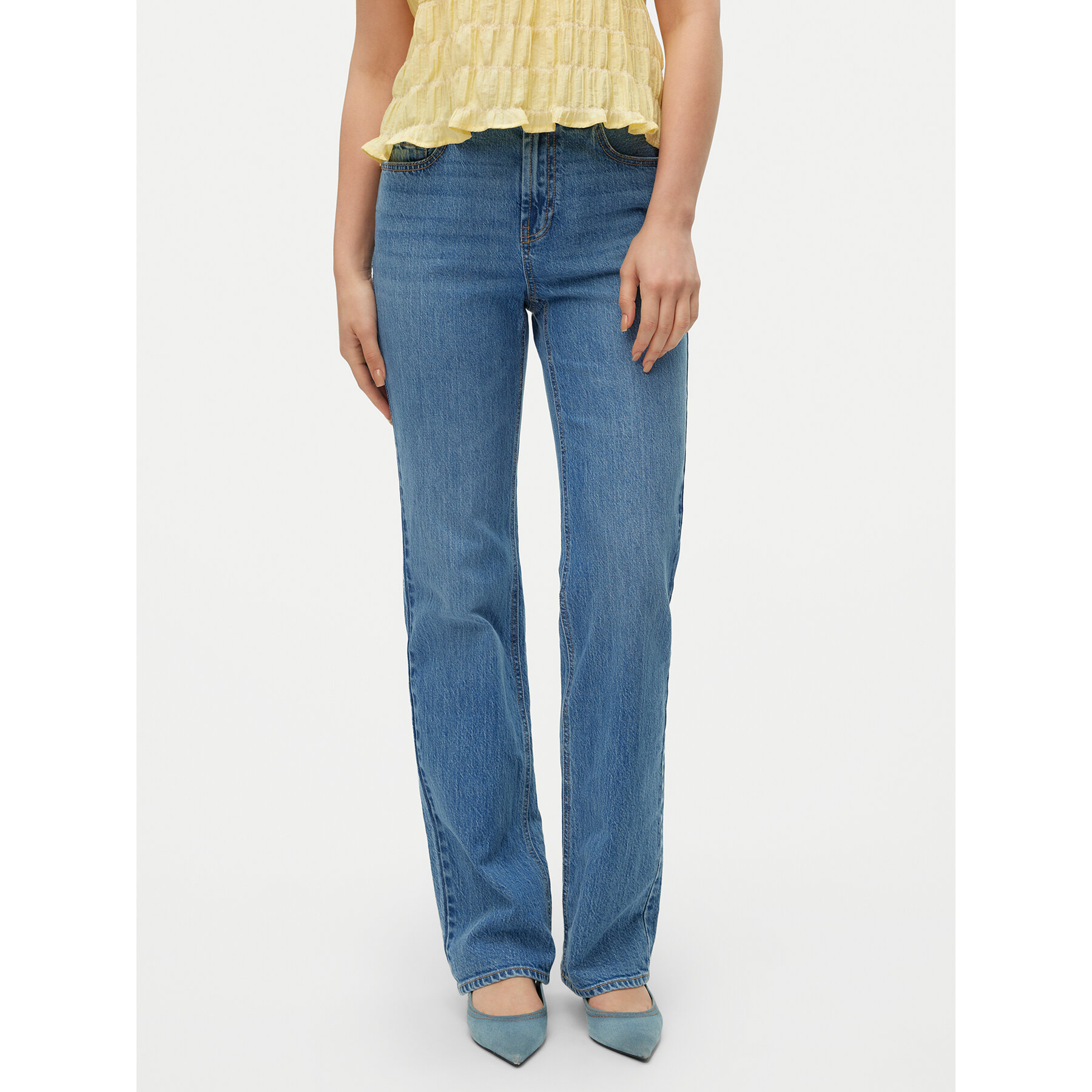 Vero Moda Jeansy Tessa 10315494 Niebieski Straight Fit