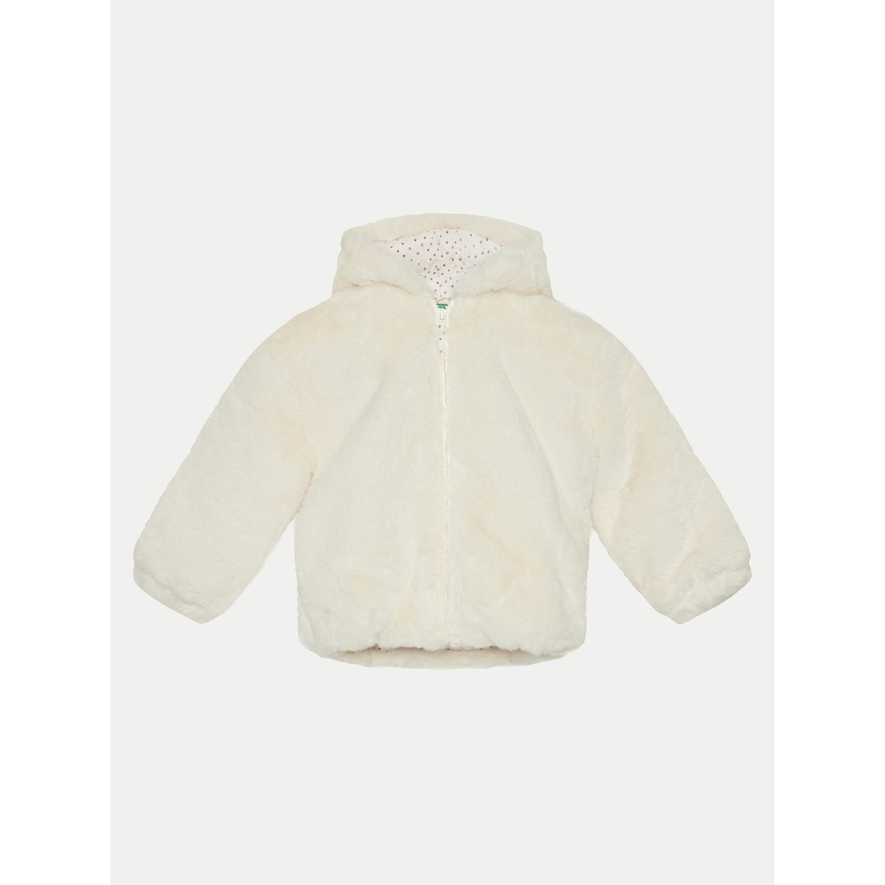 United Colors Of Benetton Futro 2A4SGN03G Écru Regular Fit
