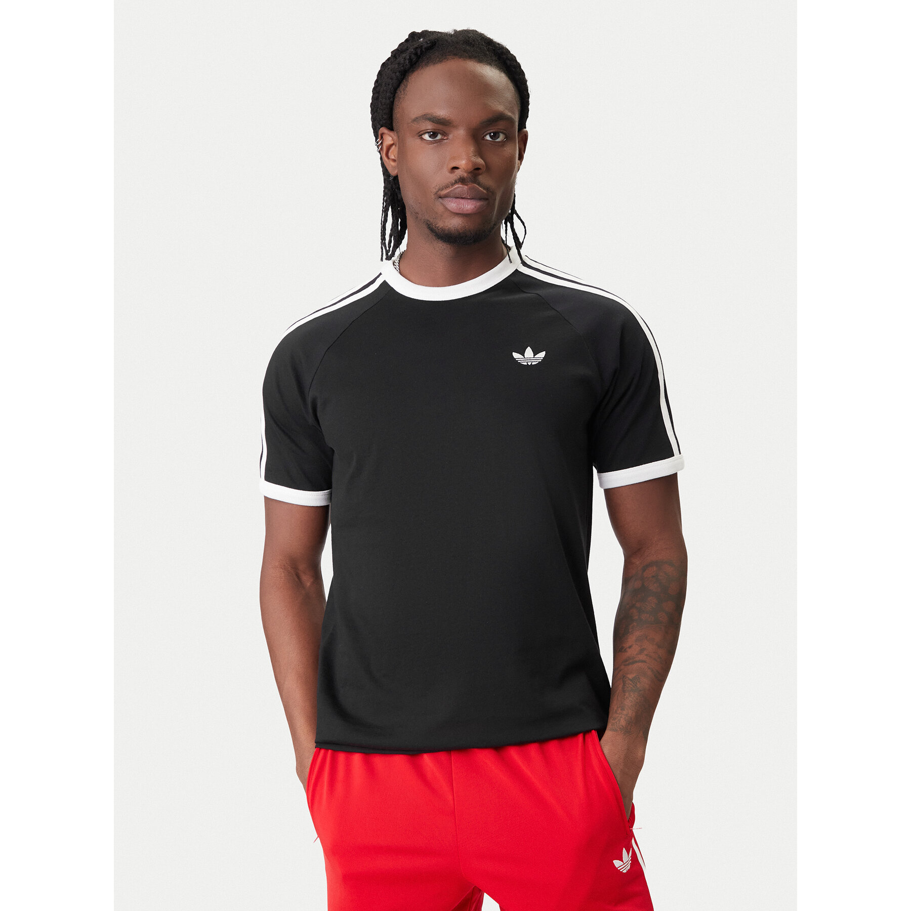 adidas T-Shirt 3-Stripes KE3538 Czarny Regular Fit