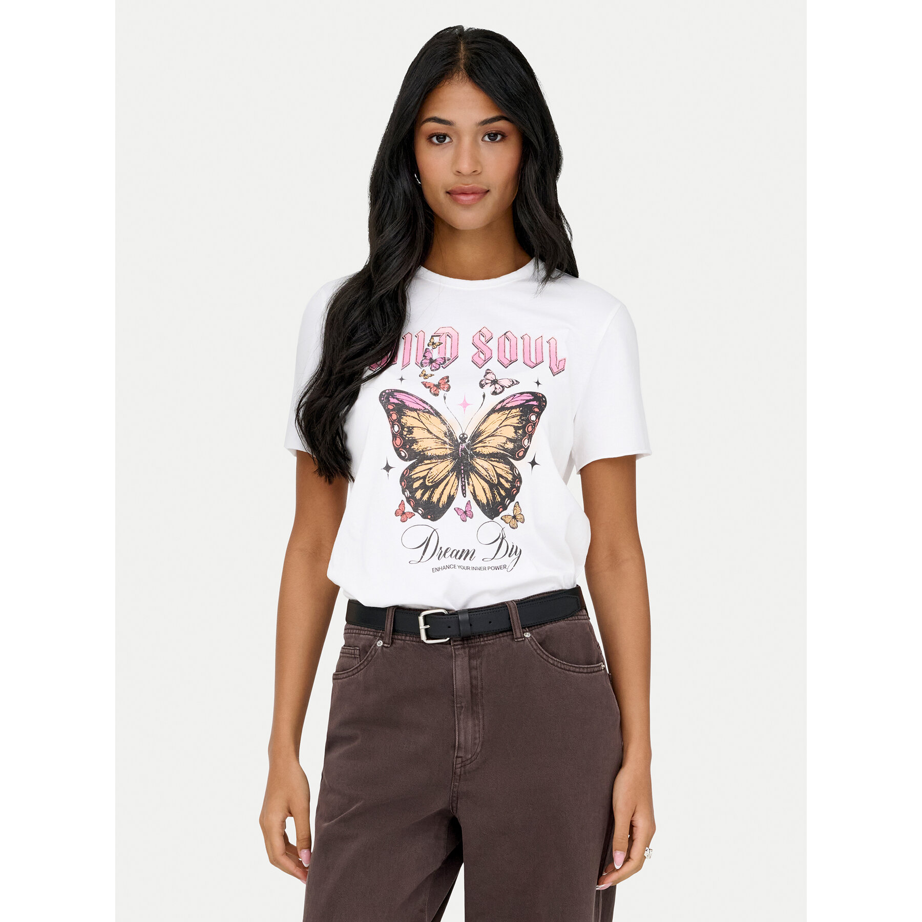 ONLY T-Shirt Lucy 15366031 Biały Loose Fit