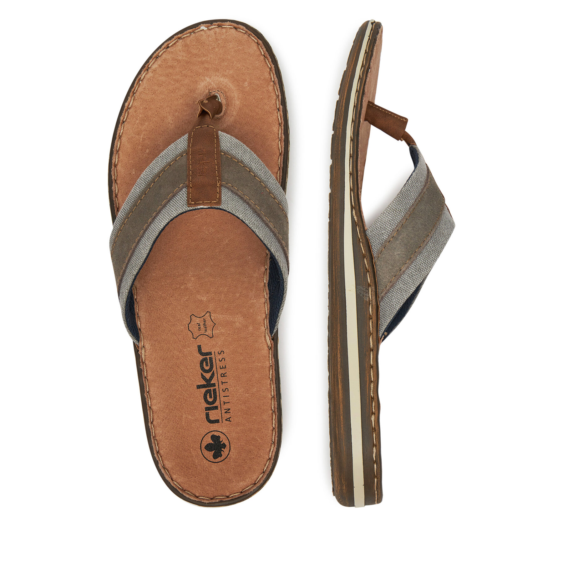 Rieker Japonki CEO-21095-42 Beżowy ciemny