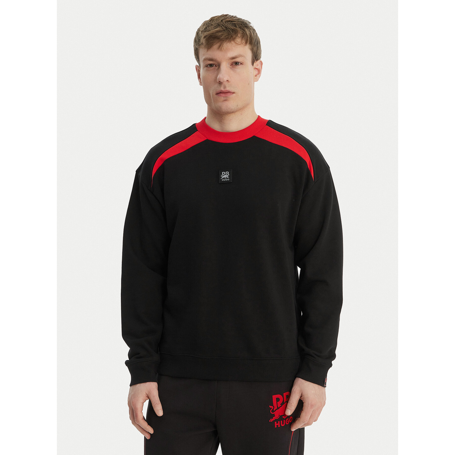 HUGO Bluza Davalio_RB 50559679 Czarny Regular Fit