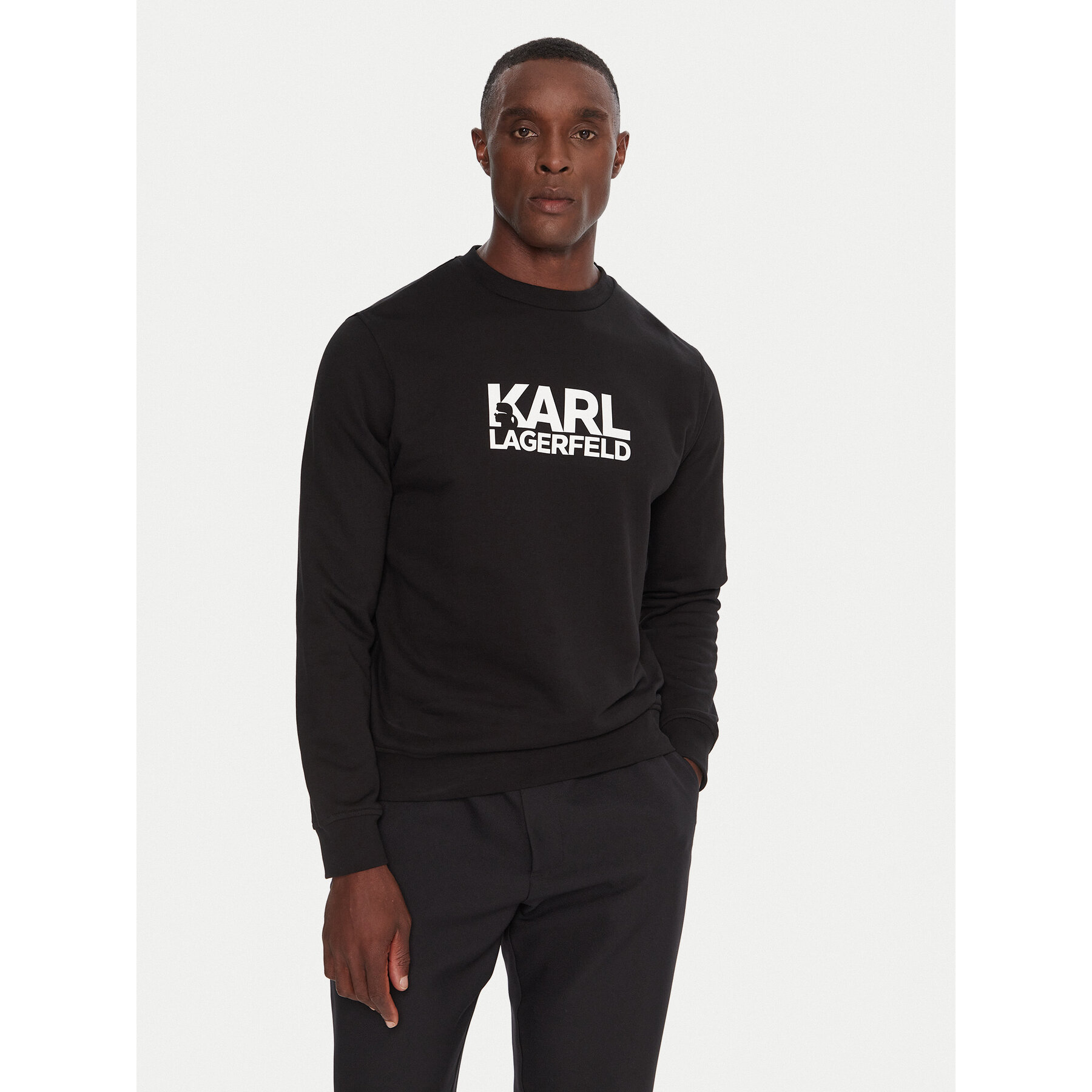KARL LAGERFELD Bluza 705780 500917 Czarny Regular Fit