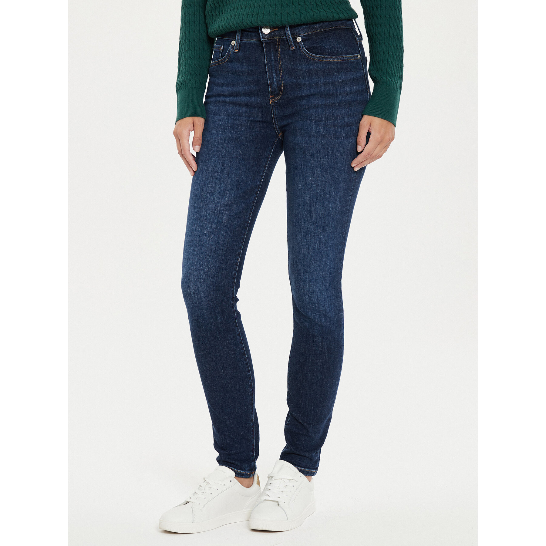 Tommy Hilfiger Jeansy Como WW0WW42485 Granatowy Skinny Fit