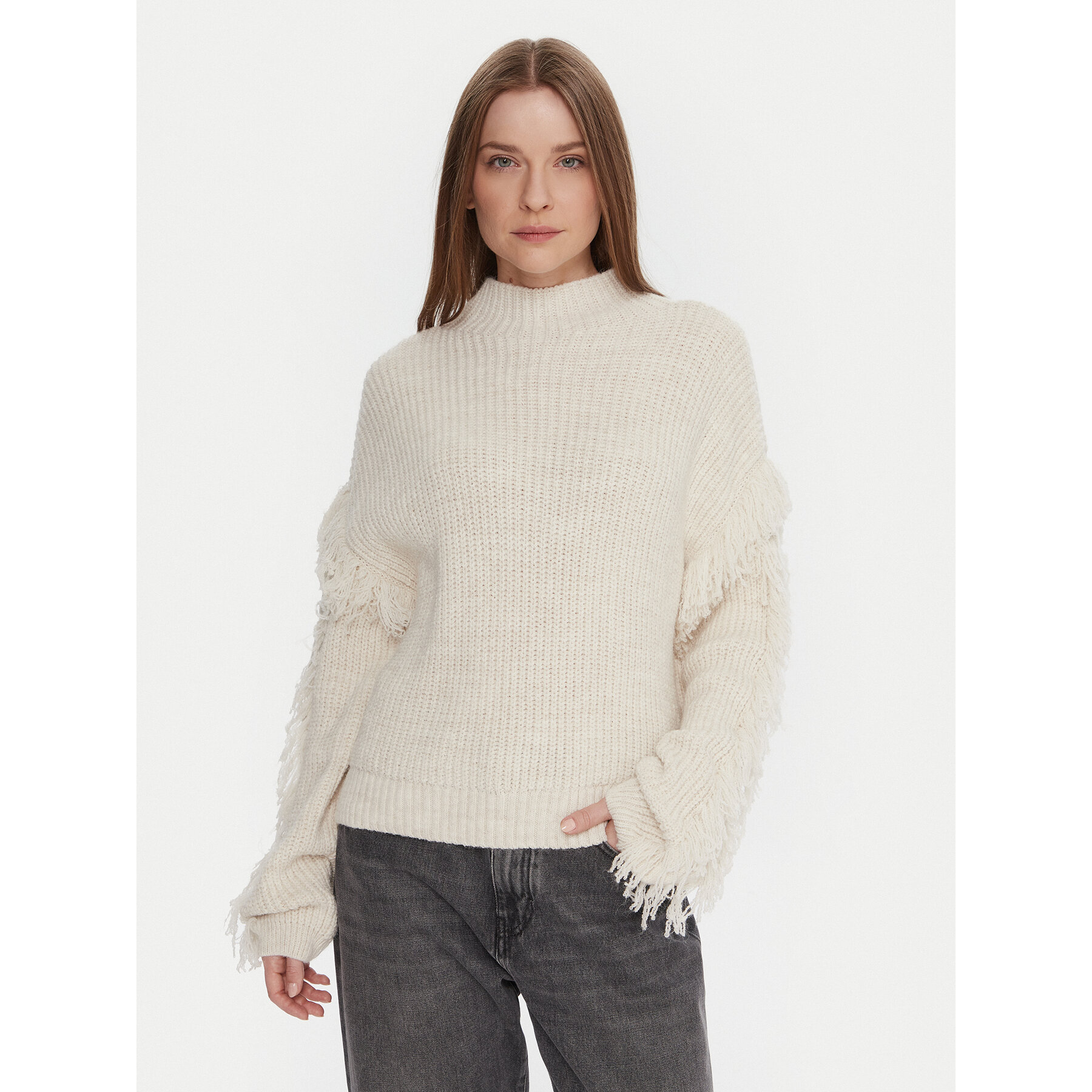 ONLY Sweter Molly 15363467 Beżowy Regular Fit