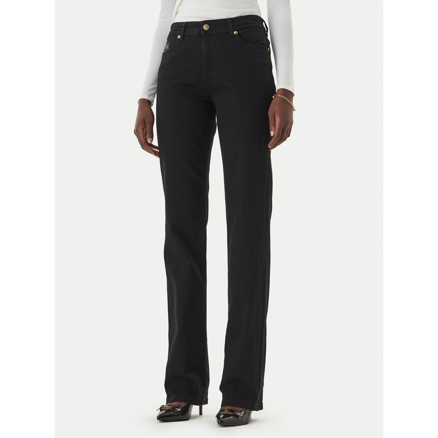 Versace Jeans Couture Jeansy 80HAB581 CDW00 Czarny Slim Fit