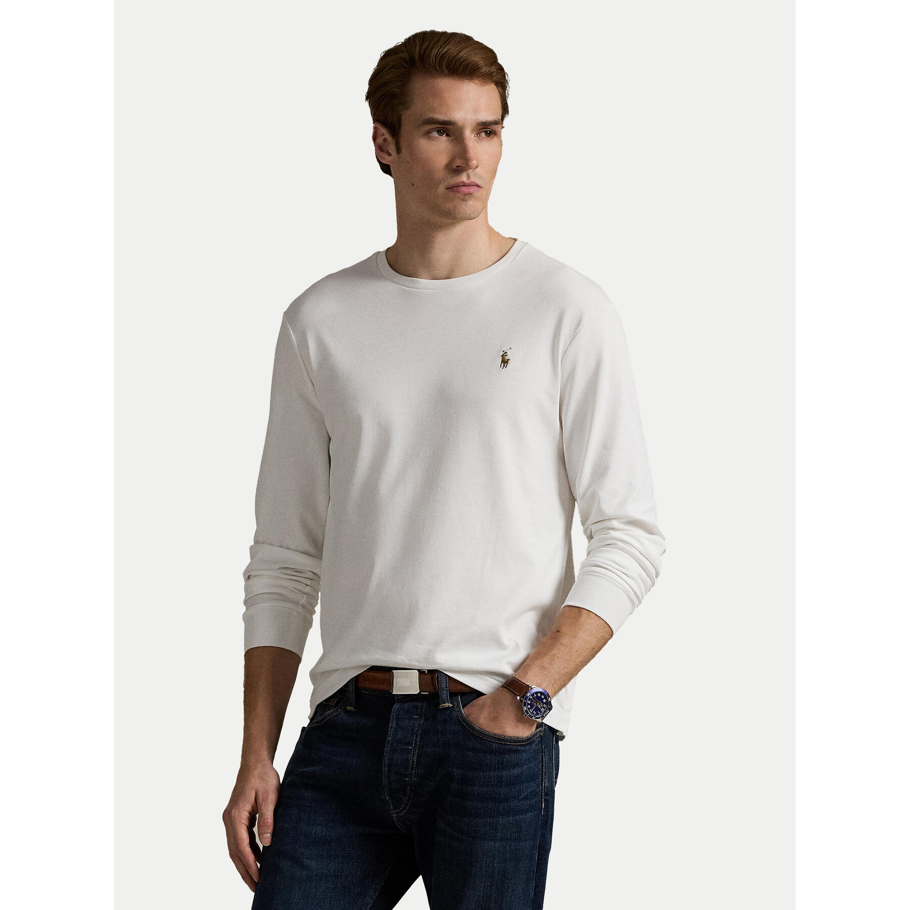 Polo Ralph Lauren Longsleeve 710760121 Biały Slim Fit