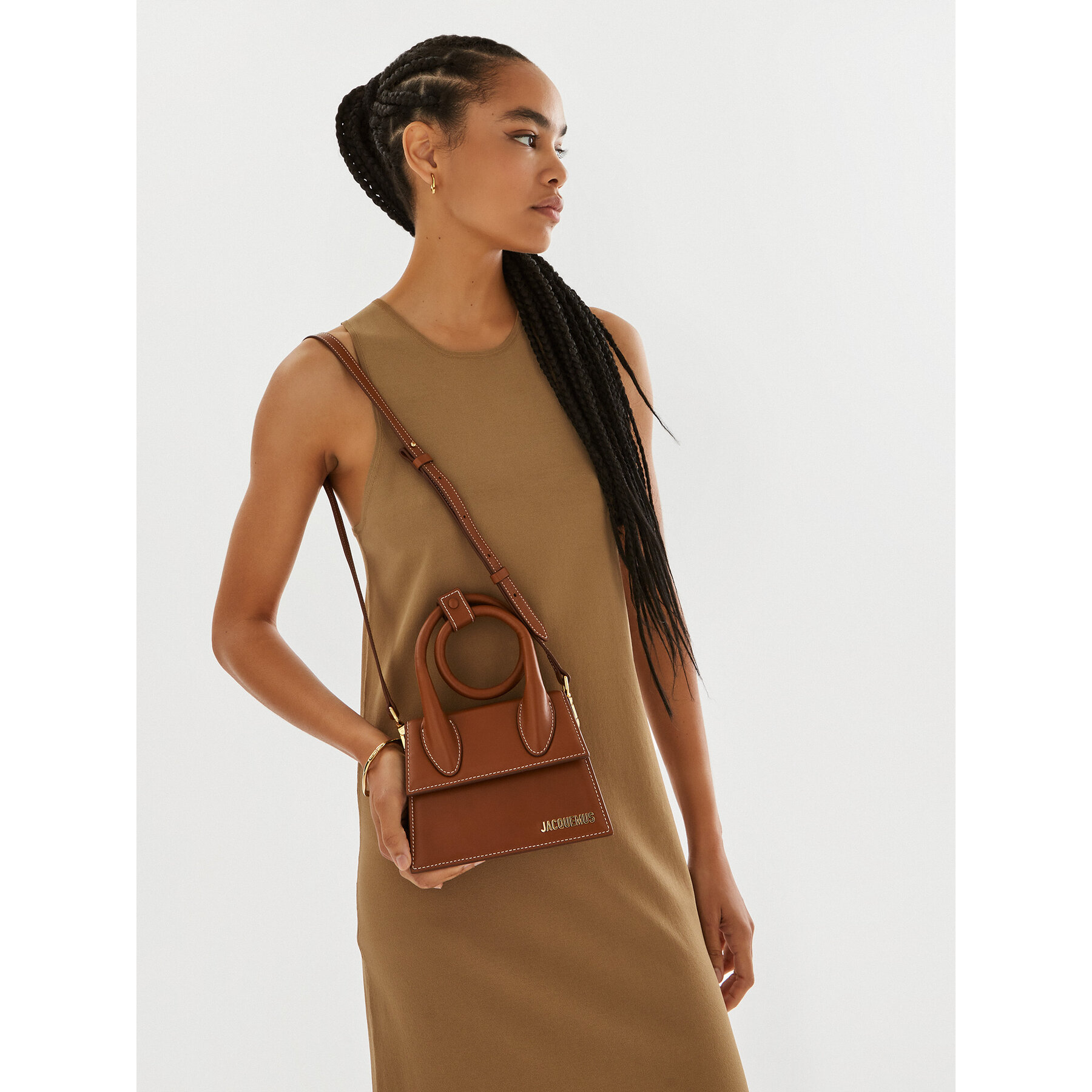 JACQUEMUS Torebka Le Chiquito Noeud 213BA005-3072 Brązowy