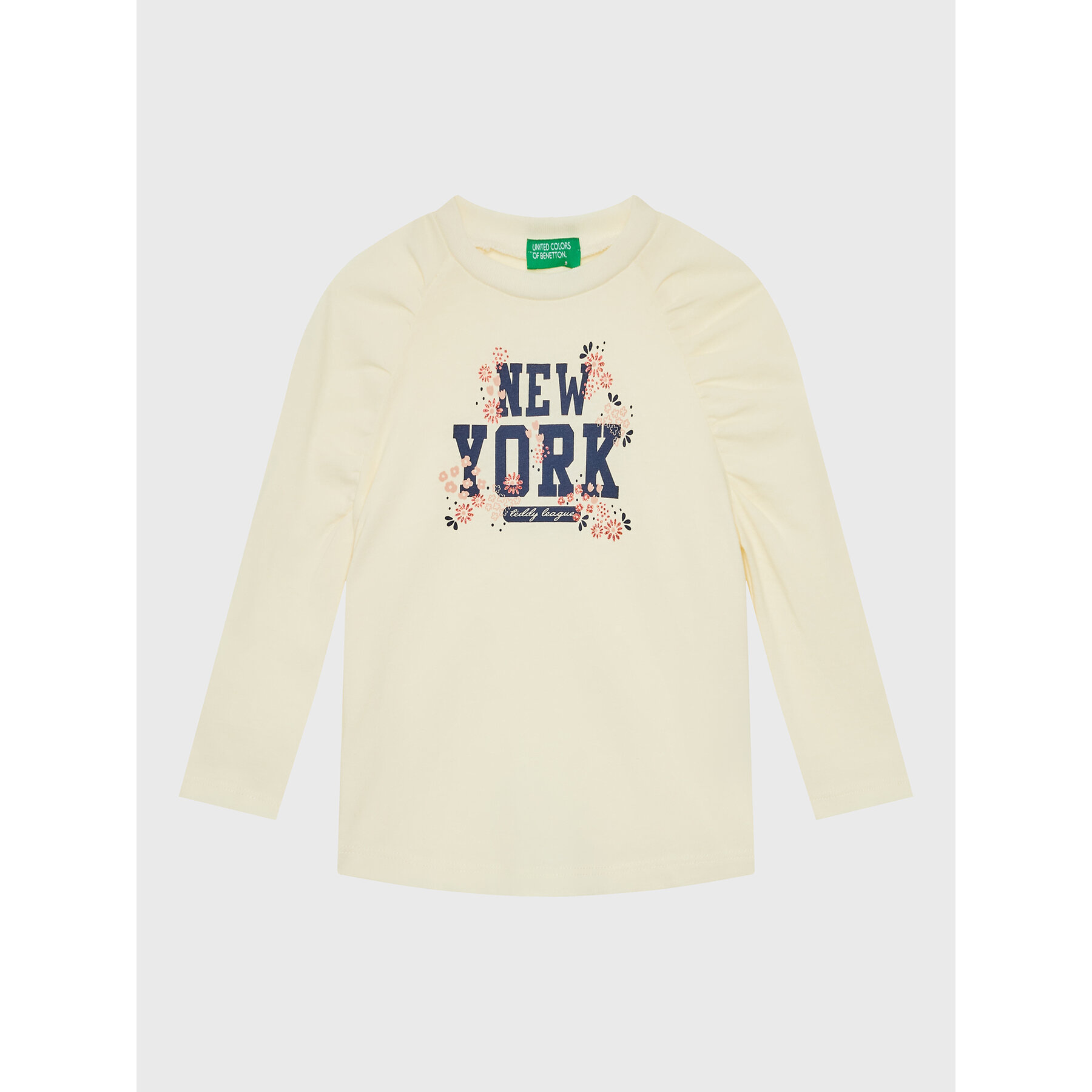 United Colors Of Benetton Bluzka 3VR5G105K Beżowy Regular Fit