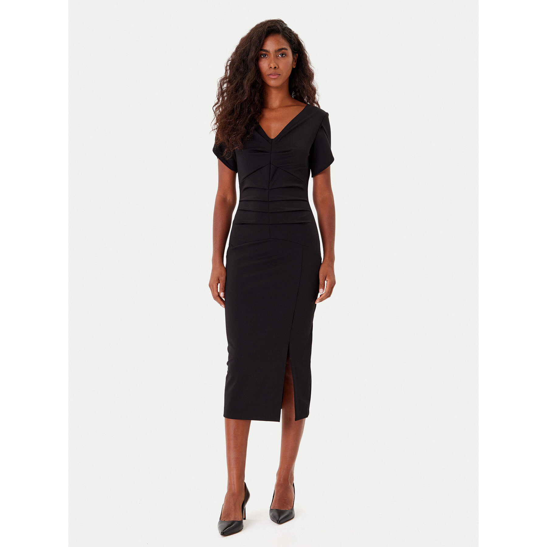 Rinascimento Sukienka koktajlowa CFC0125338003 Czarny Slim Fit