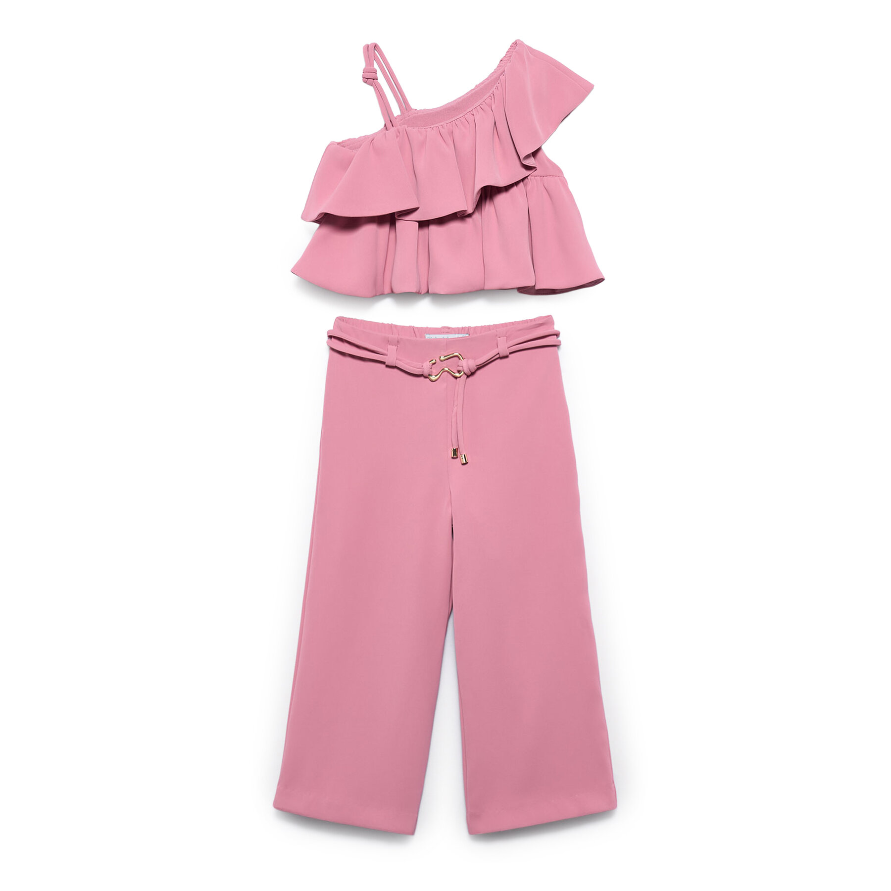 Abel & Lula Komplet bluzka i spodnie 5283 Różowy Regular Fit