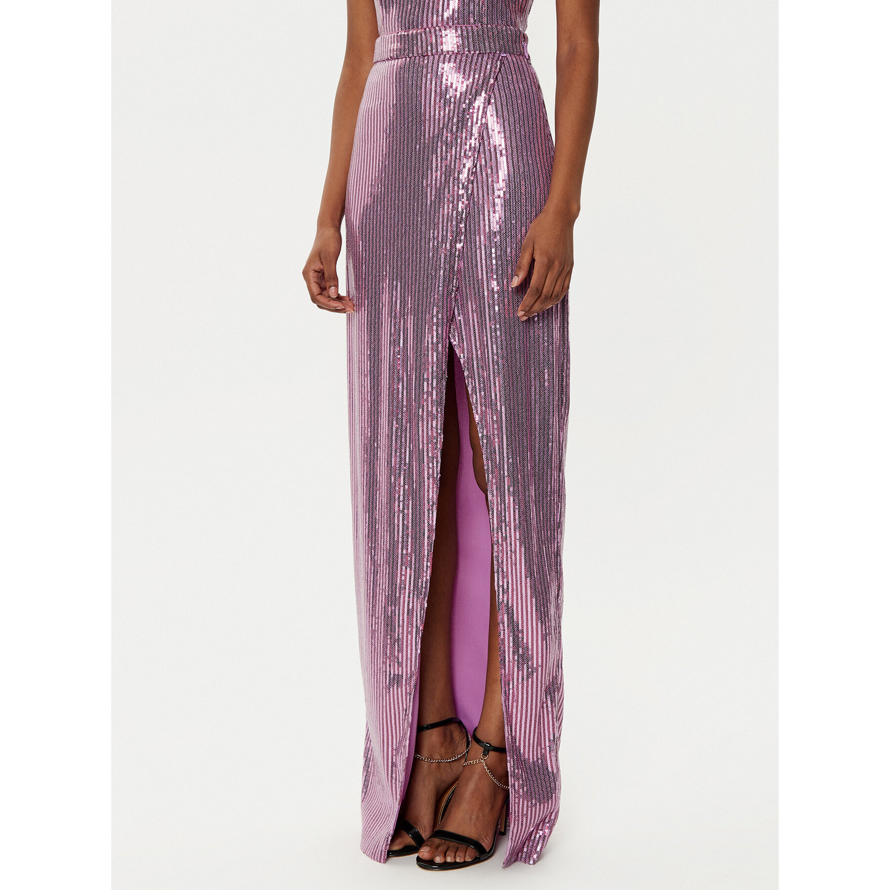 Fracomina Spódnica maxi FQ24WG3001W66701 Fioletowy Slim Fit