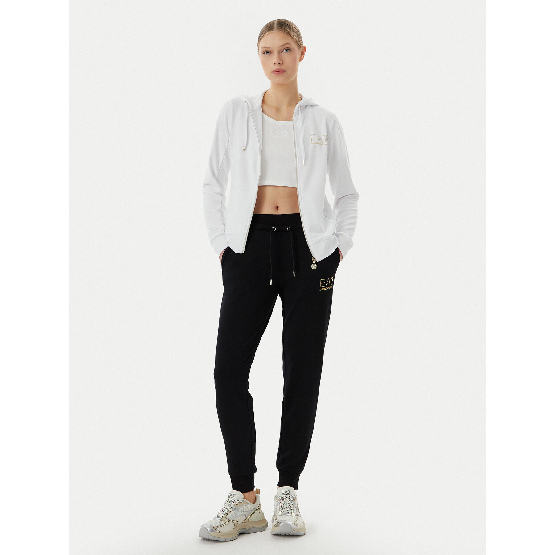 EA7 Emporio Armani Dres 8NTV51 TJ9RZ M0003 Biały Regular Fit
