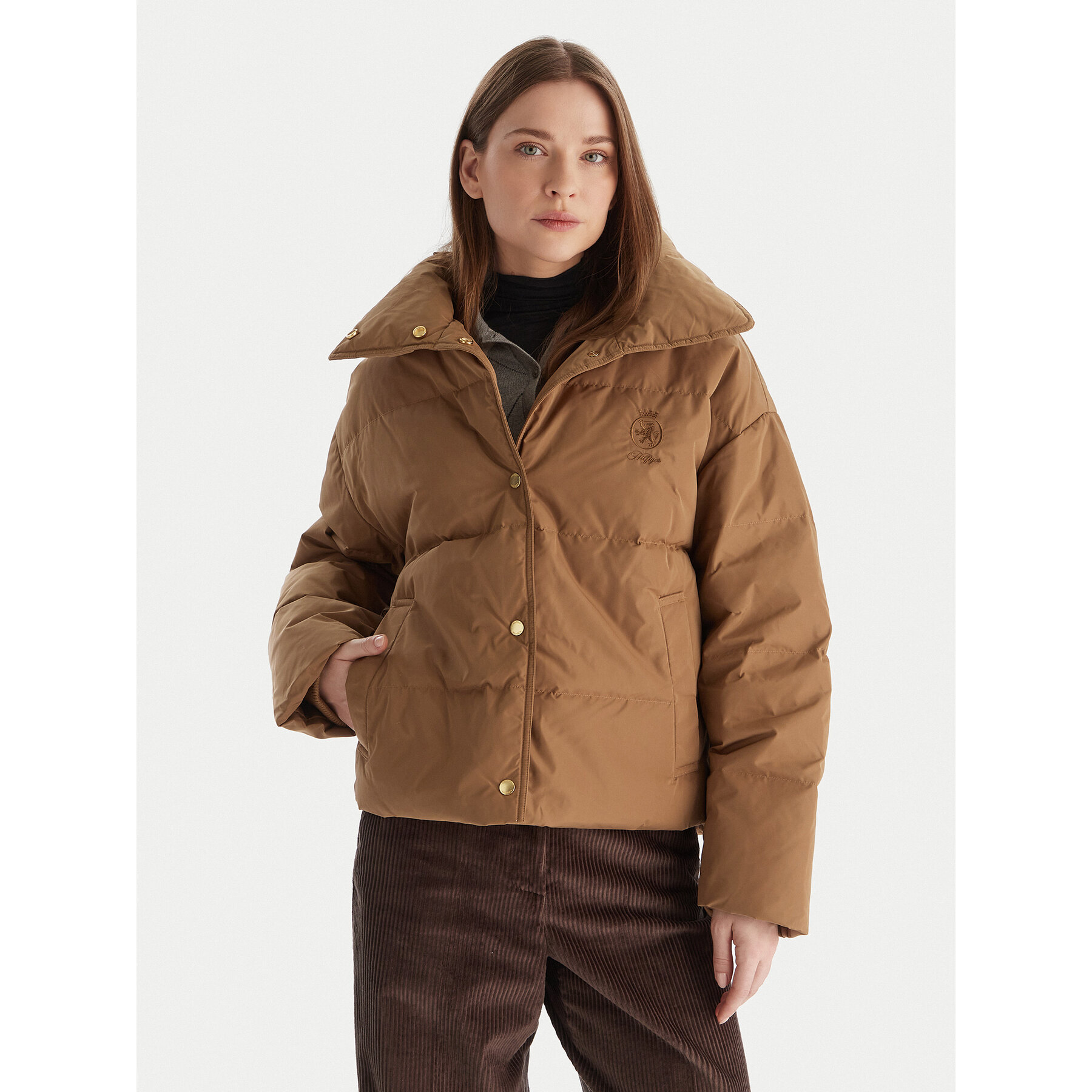 Tommy Hilfiger Kurtka puchowa WW0WW47294 Brązowy Relaxed Fit