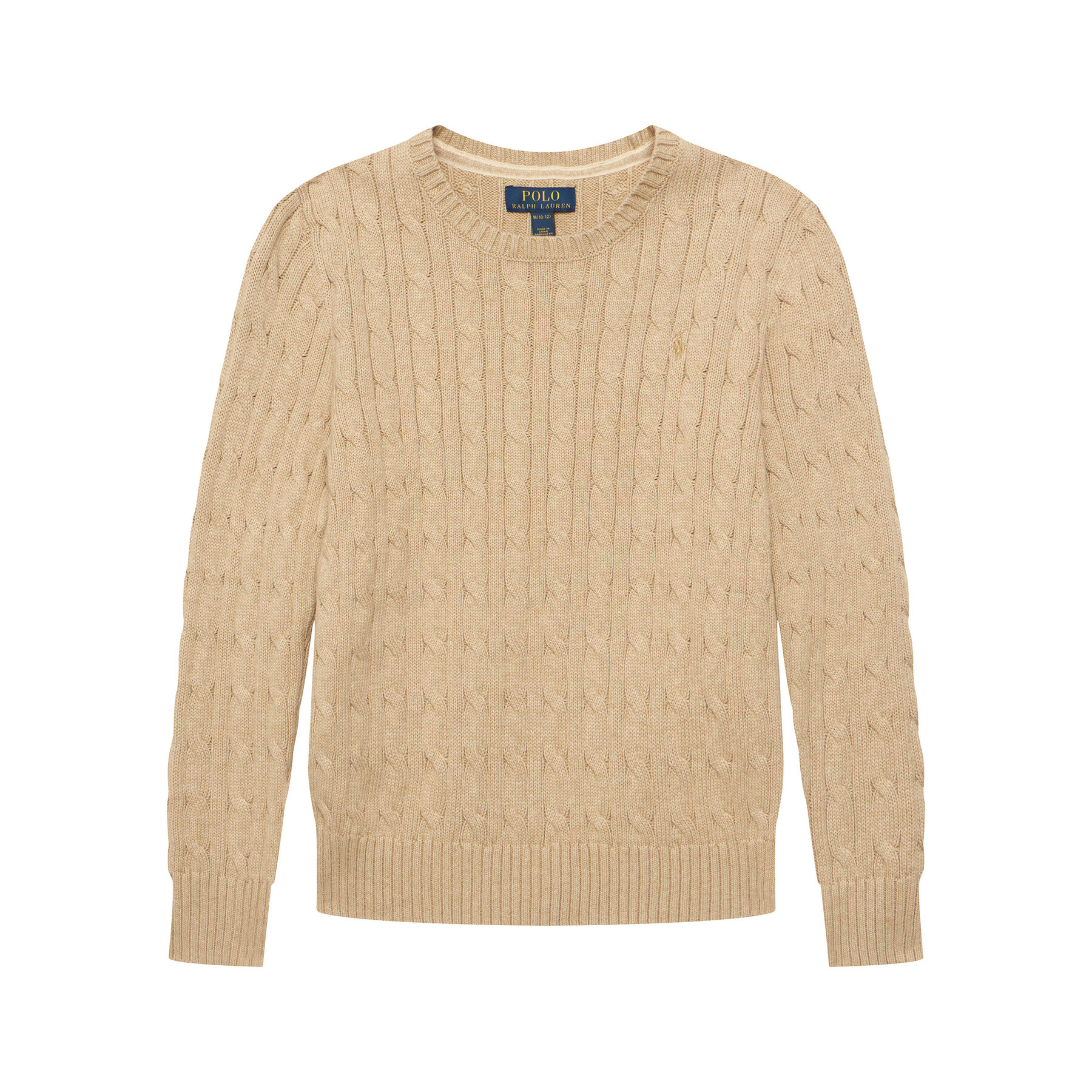Polo Ralph Lauren Sweter 323702674513 Beżowy jasny Regular Fit
