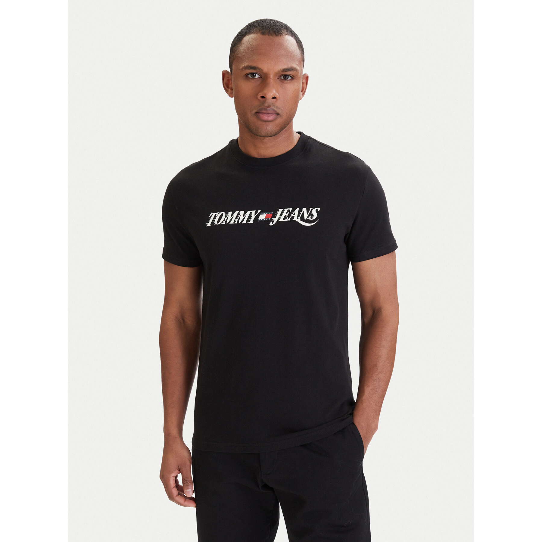Tommy Jeans T-Shirt DM0DM22548 Czarny Regular Fit