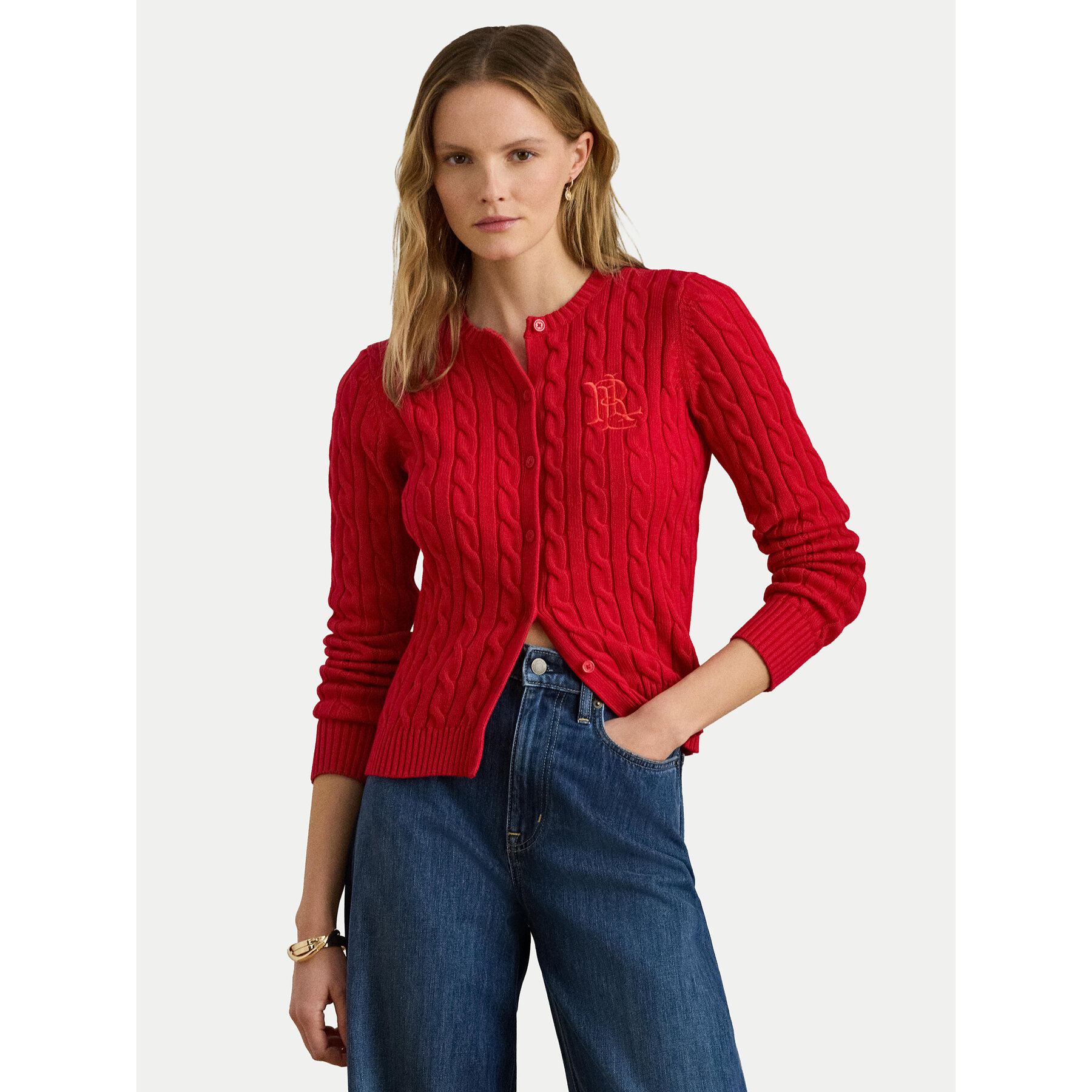 LAUREN RALPH LAUREN Kardigan 200932225015 Czerwony Regular Fit