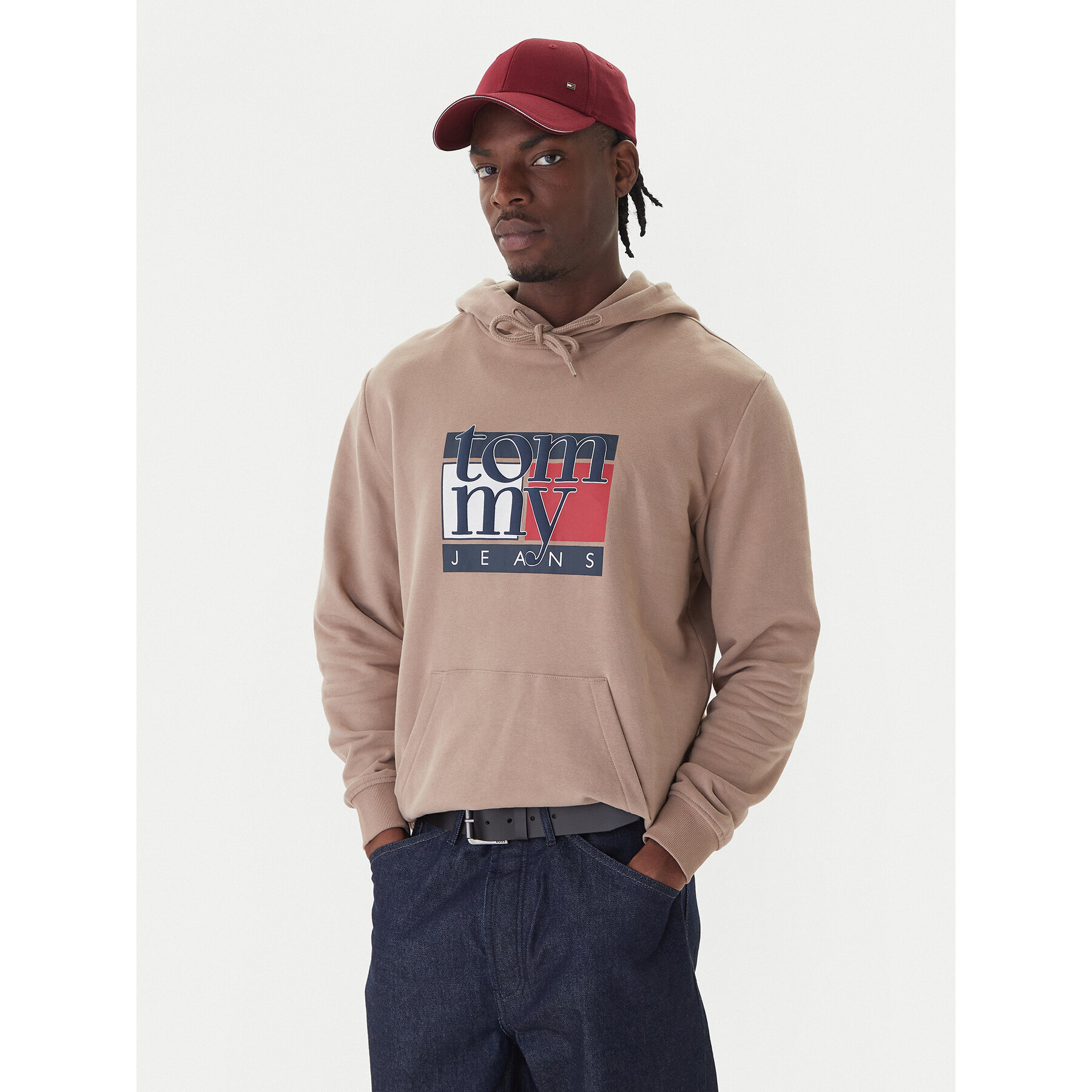 Tommy Jeans Bluza DM0DM22092 Brązowy Relaxed Fit