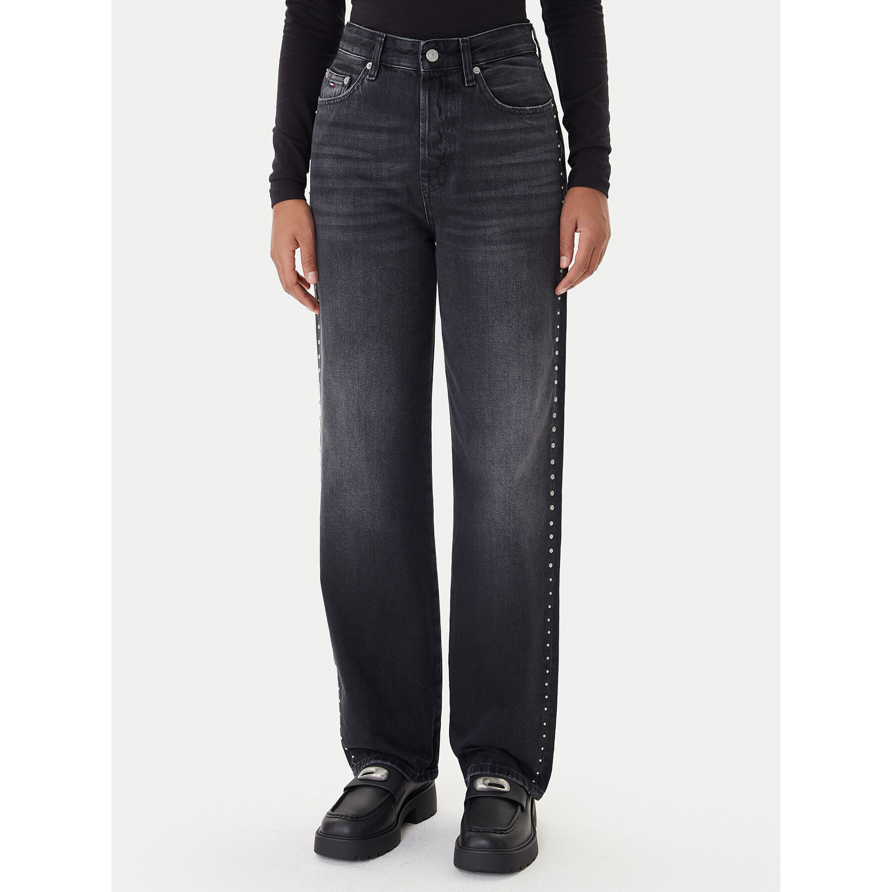Tommy Jeans Jeansy Layla DW0DW21515 Czarny Straight Fit