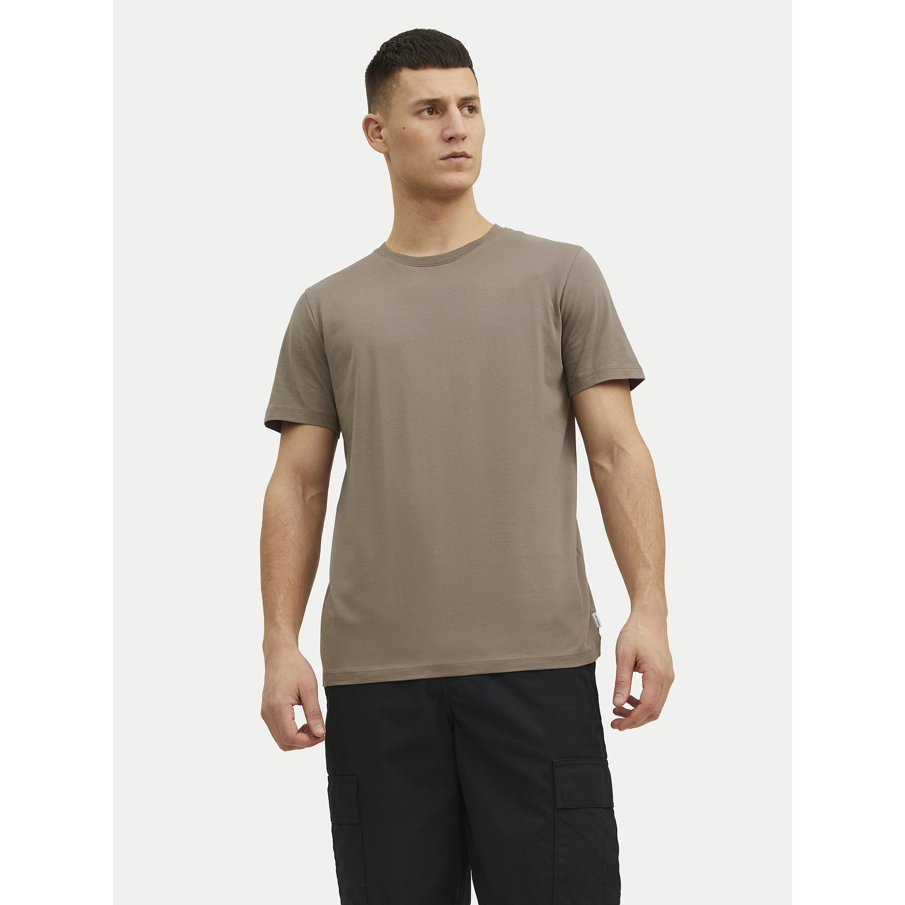 Jack & Jones T-Shirt Organic Basic 12156101 Beżowy Regular Fit
