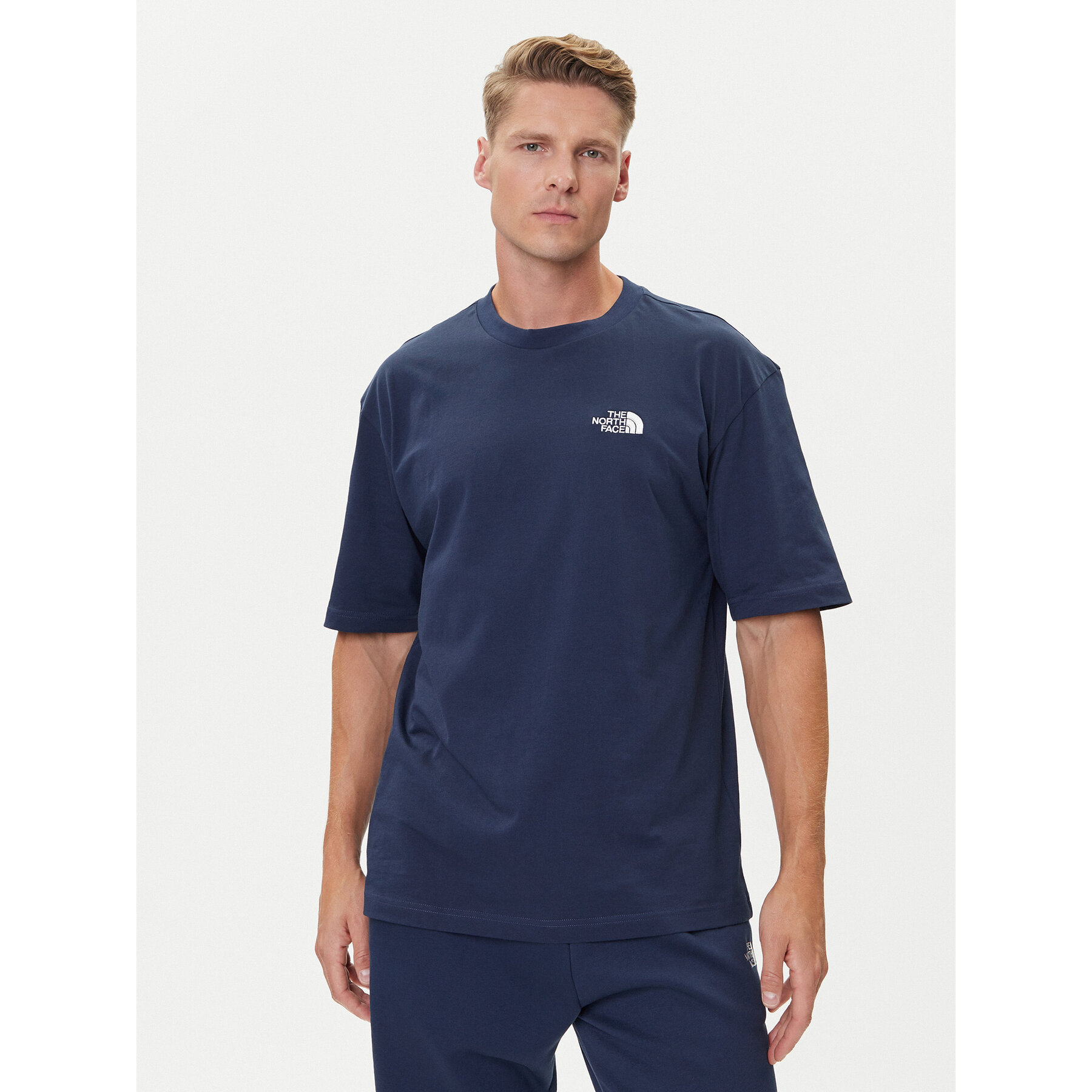 The North Face T-Shirt Simple Dome NF0A87NR Granatowy Oversize