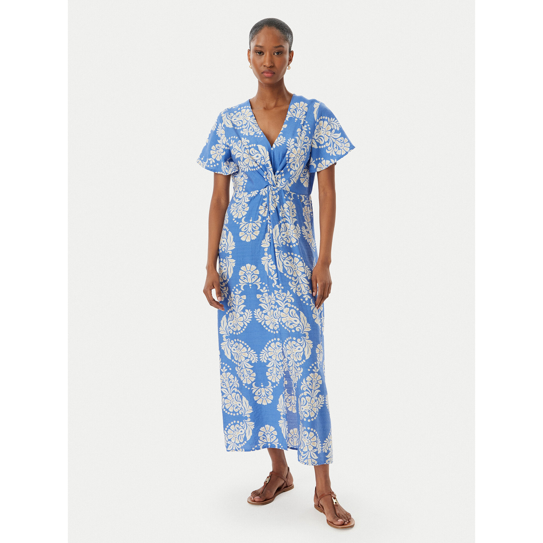 LOLA CASADEMUNT Sukienka letnia LS2616137 Niebieski Regular Fit